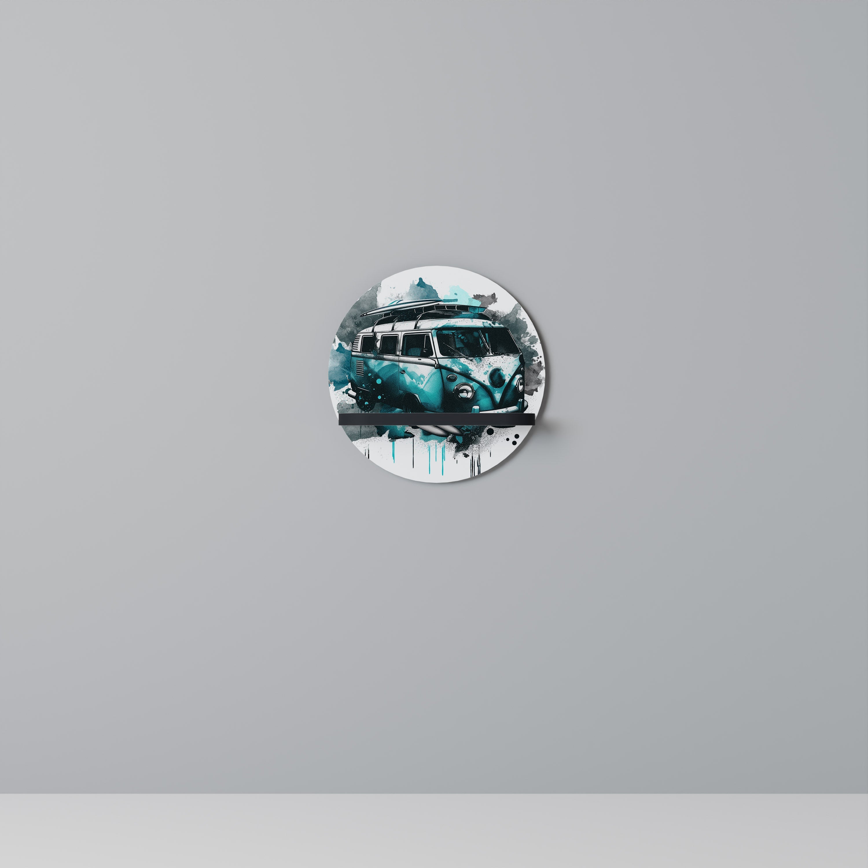 Étagère d'art ronde CARAVELLE LEGEND en finition noire