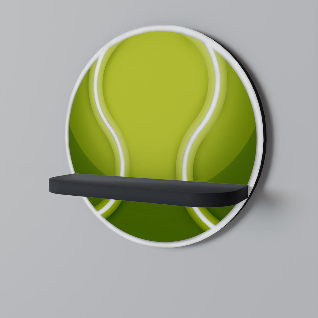 Étagère d'art ronde TENIS POINT en finition noire