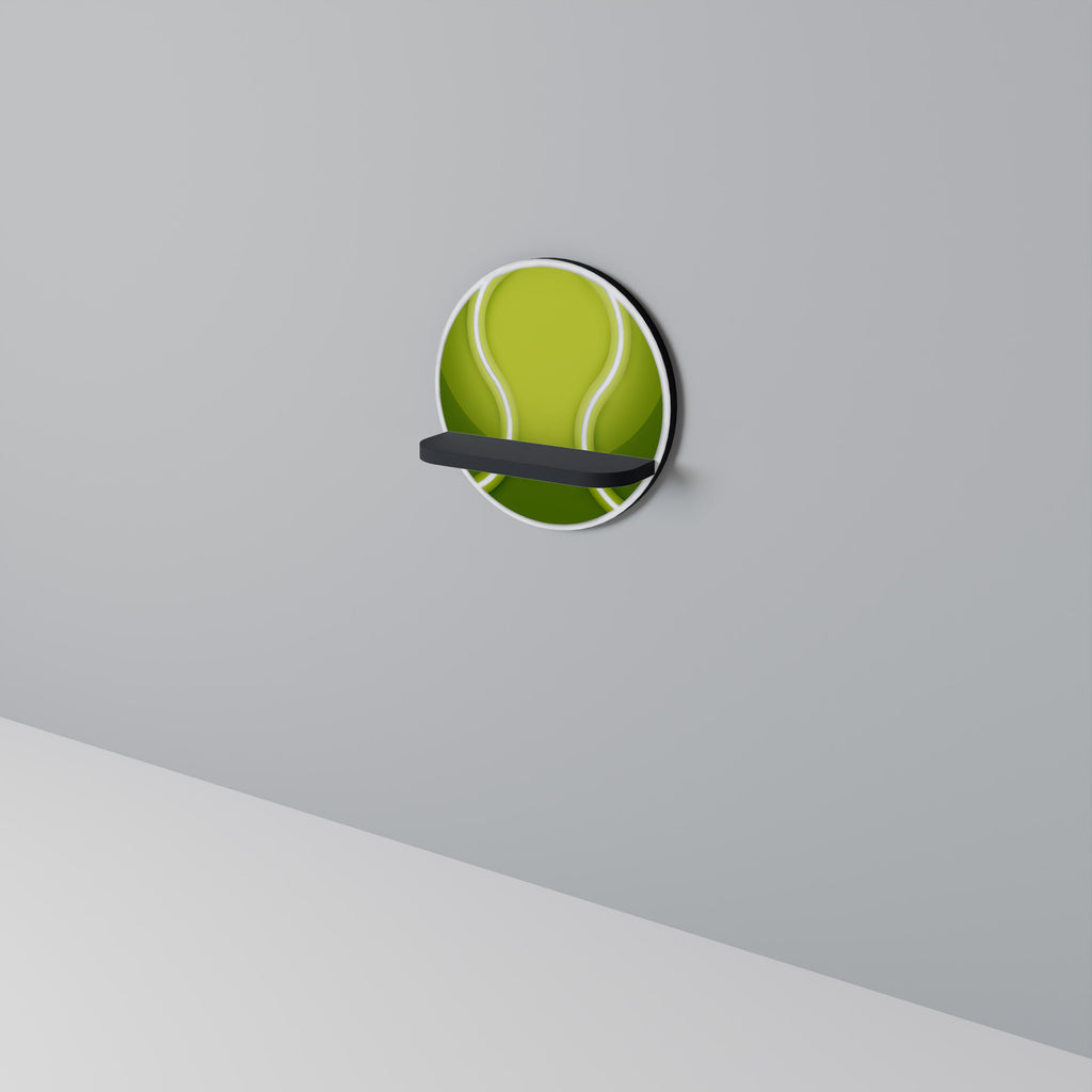 Étagère d'art ronde TENIS POINT en finition noire