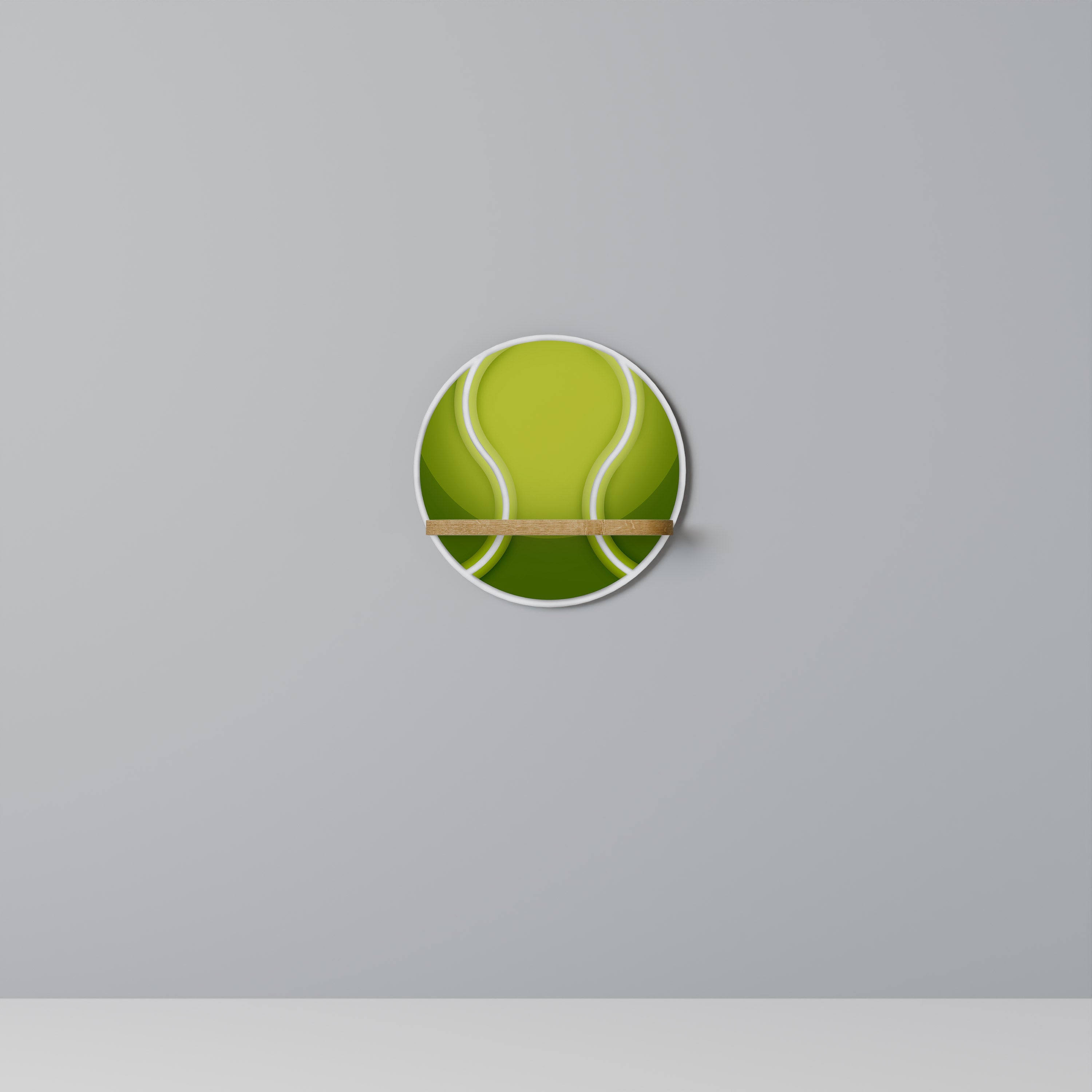 Étagère d'art ronde TENIS POINT effet chêne