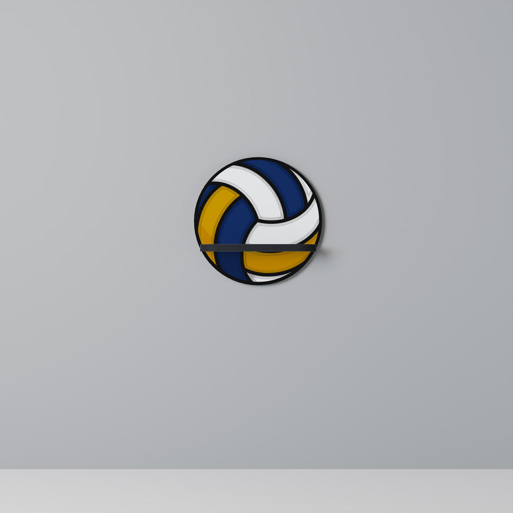 Étagère d'art ronde VOLLEYBALL HEED en finition noire