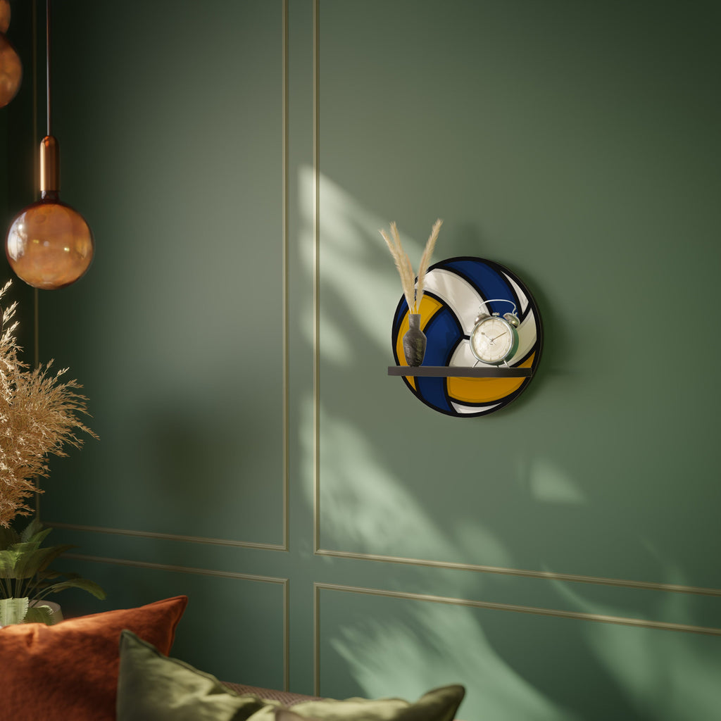 Étagère d'art ronde VOLLEYBALL HEED en finition noire