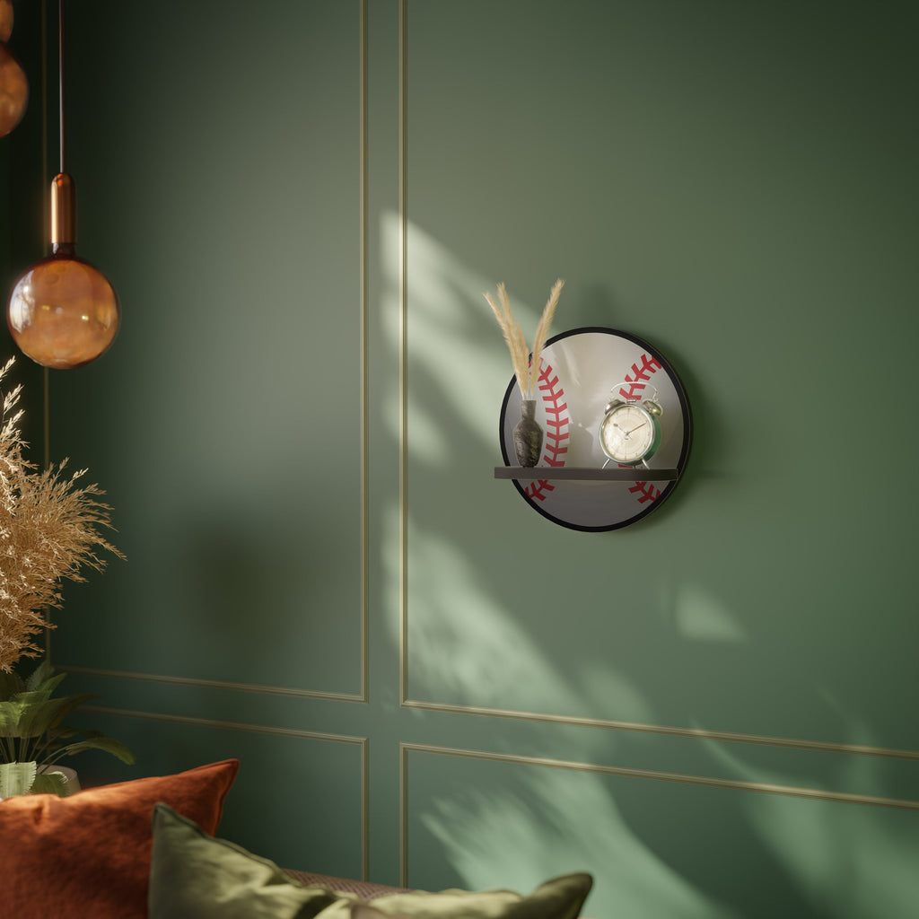 Étagère d'art ronde BASEBALL AlLURE en finition noire