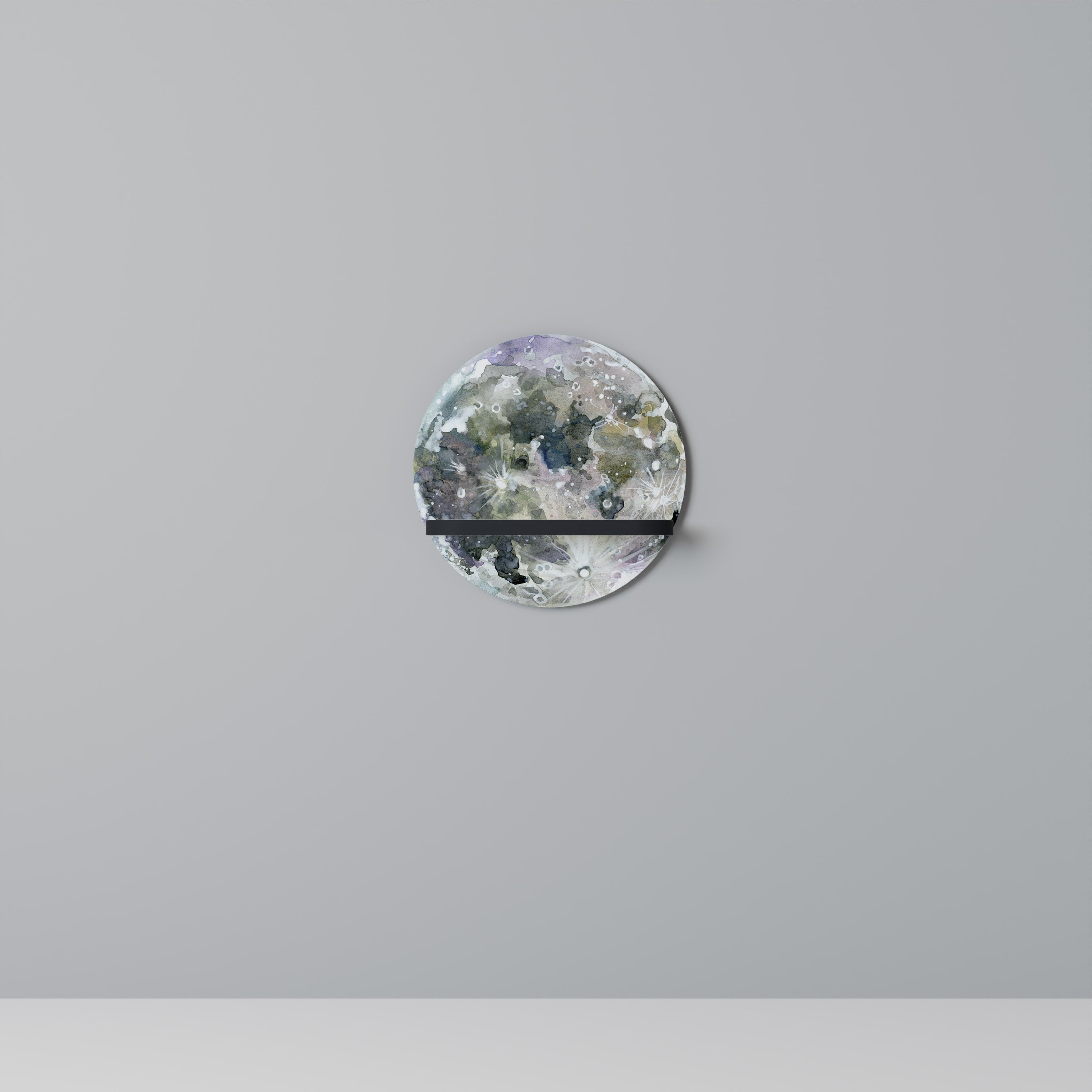 Étagère ronde MOON WANDER en finition noire