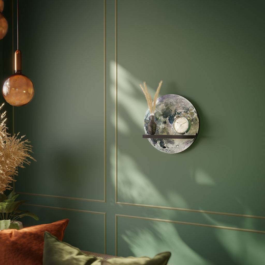 Étagère ronde MOON WANDER en finition noire