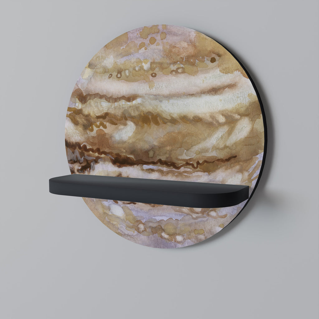 Étagère d'art ronde JUPITER WALK en finition noire