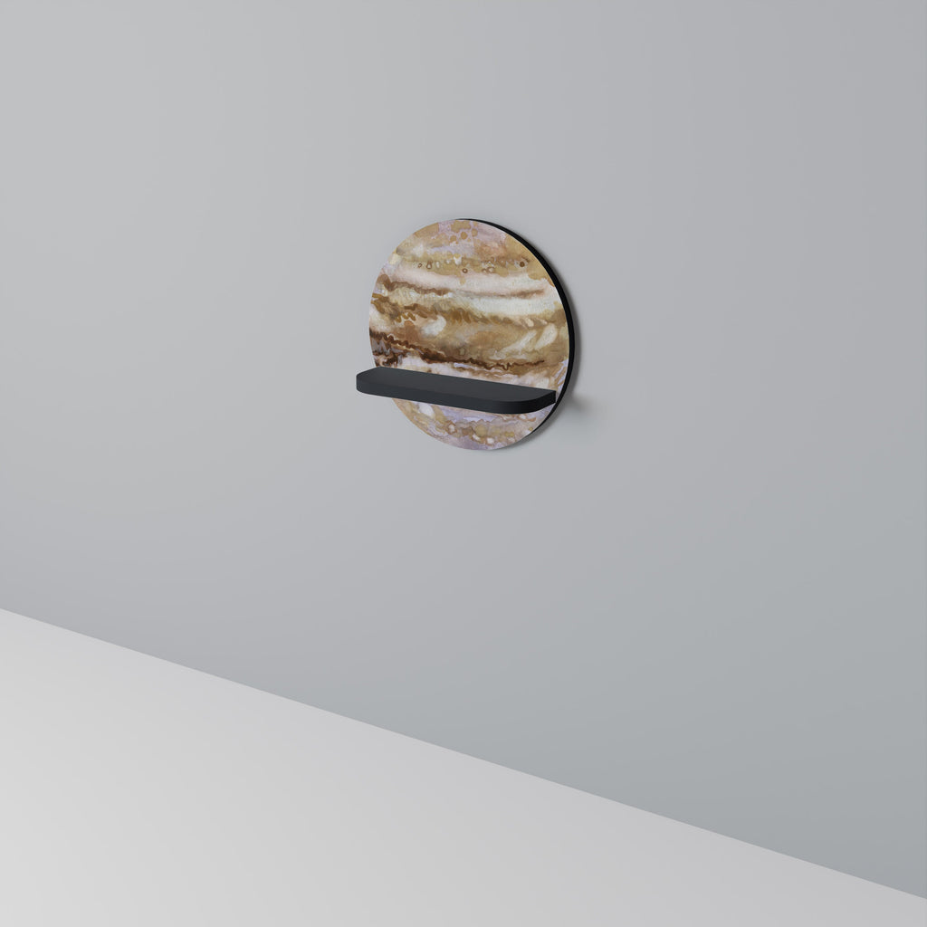 Étagère d'art ronde JUPITER WALK en finition noire