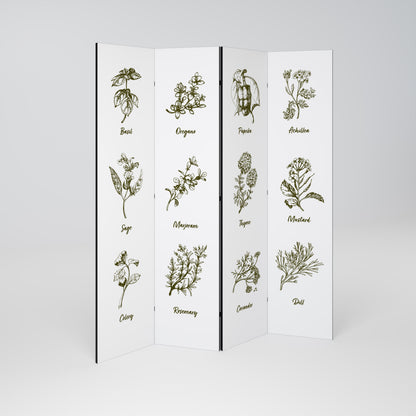 HERBAL FINESSE - ENG 4-Panel Room Divider