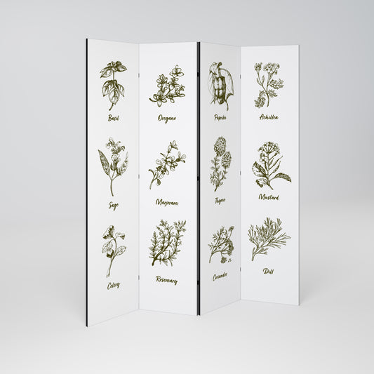 HERBAL FINESSE - ENG 4-Panel Room Divider