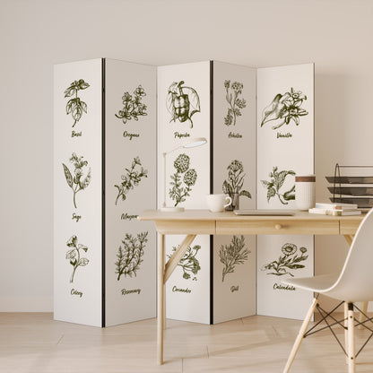 HERBAL FINESSE - ENG 5-Panel Room Divider