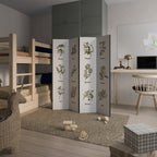 WHISPERS OF WILD HERBS 4-Panel Room Divider
