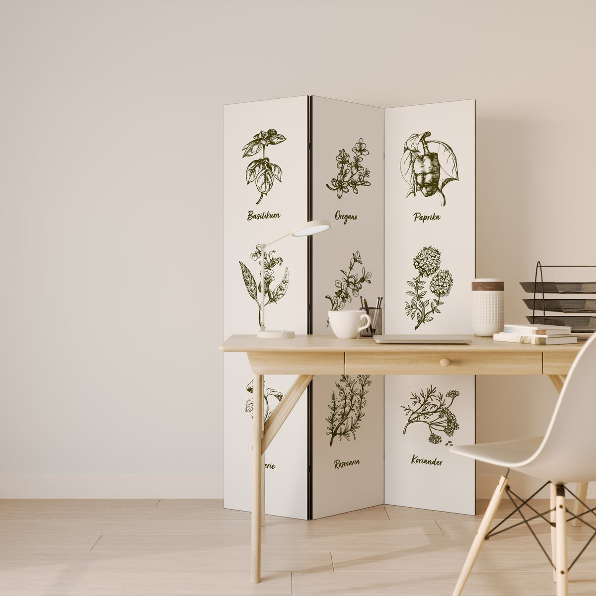 HERBAL FINESSE - DE 3-Panel Room Divider