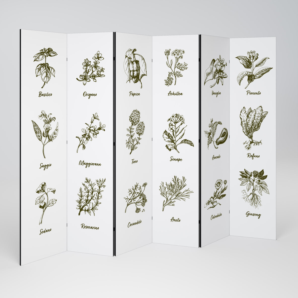 HERBAL FINESSE - IT 6-Panel Room Divider