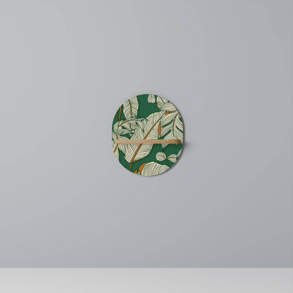 VERDANT PLEASURES Oval Art Shelf In Oak Effect