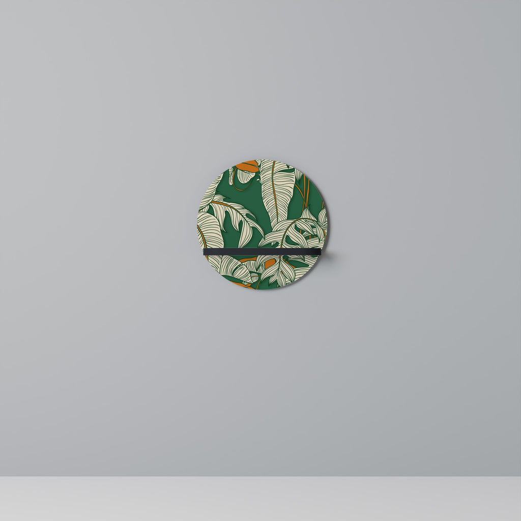 Étagère d'art ronde VERDANT PLEASURES en finition noire