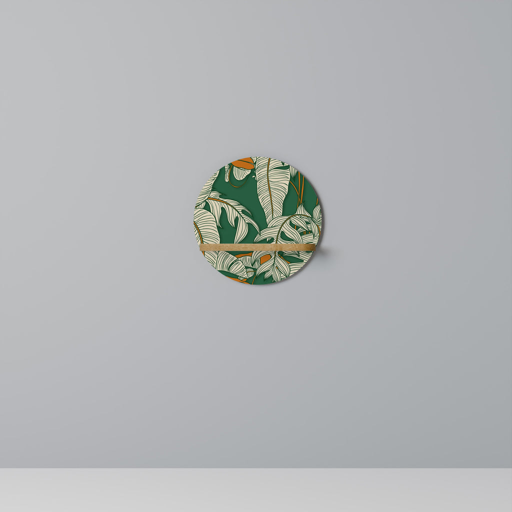 Étagère d'art ronde VERDANT PLEASURES effet chêne