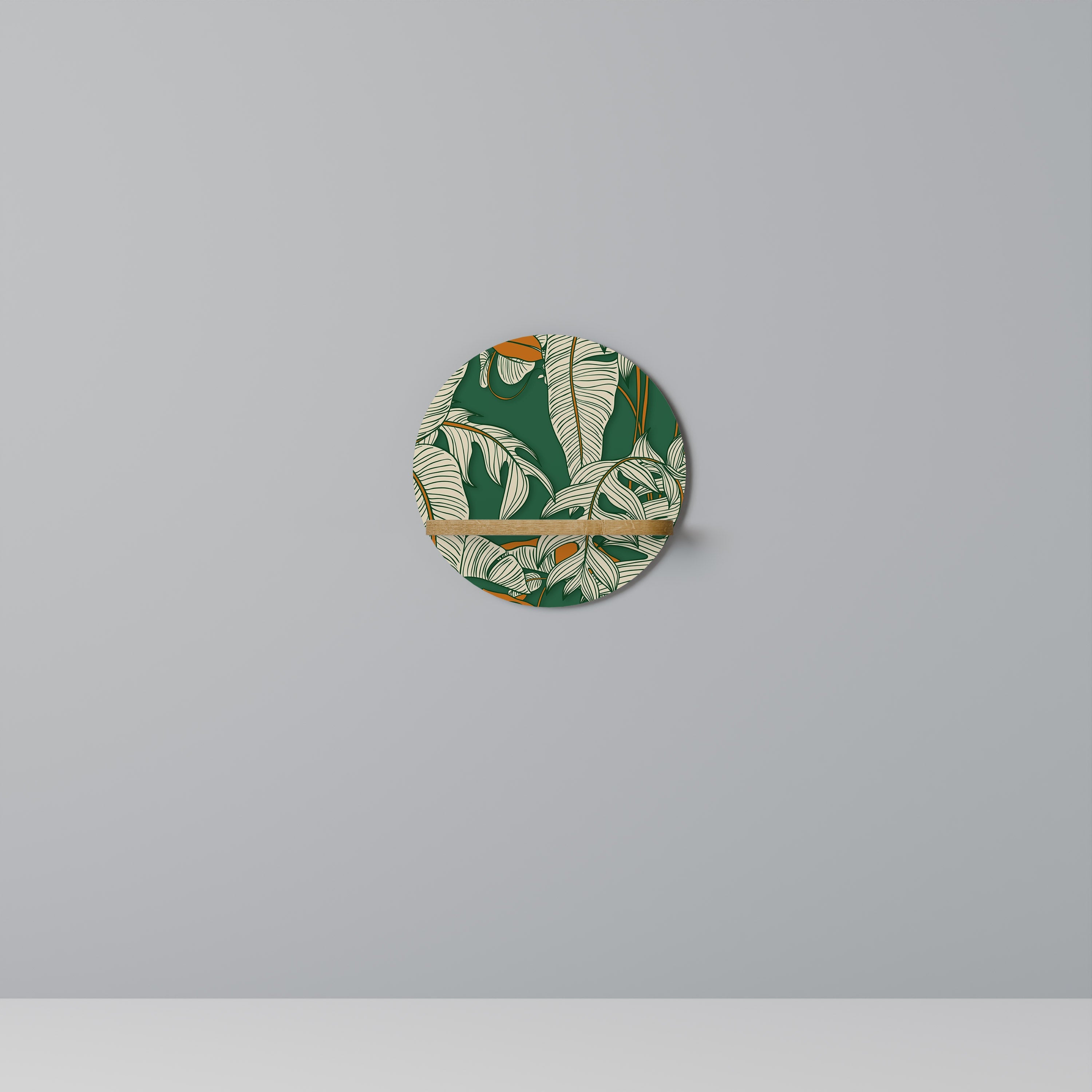 Étagère d'art ronde VERDANT PLEASURES effet chêne