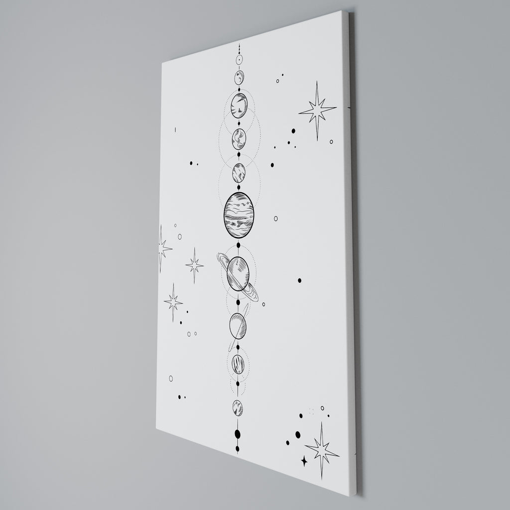 GALAXY OUTLINE Vertical Canvas Print