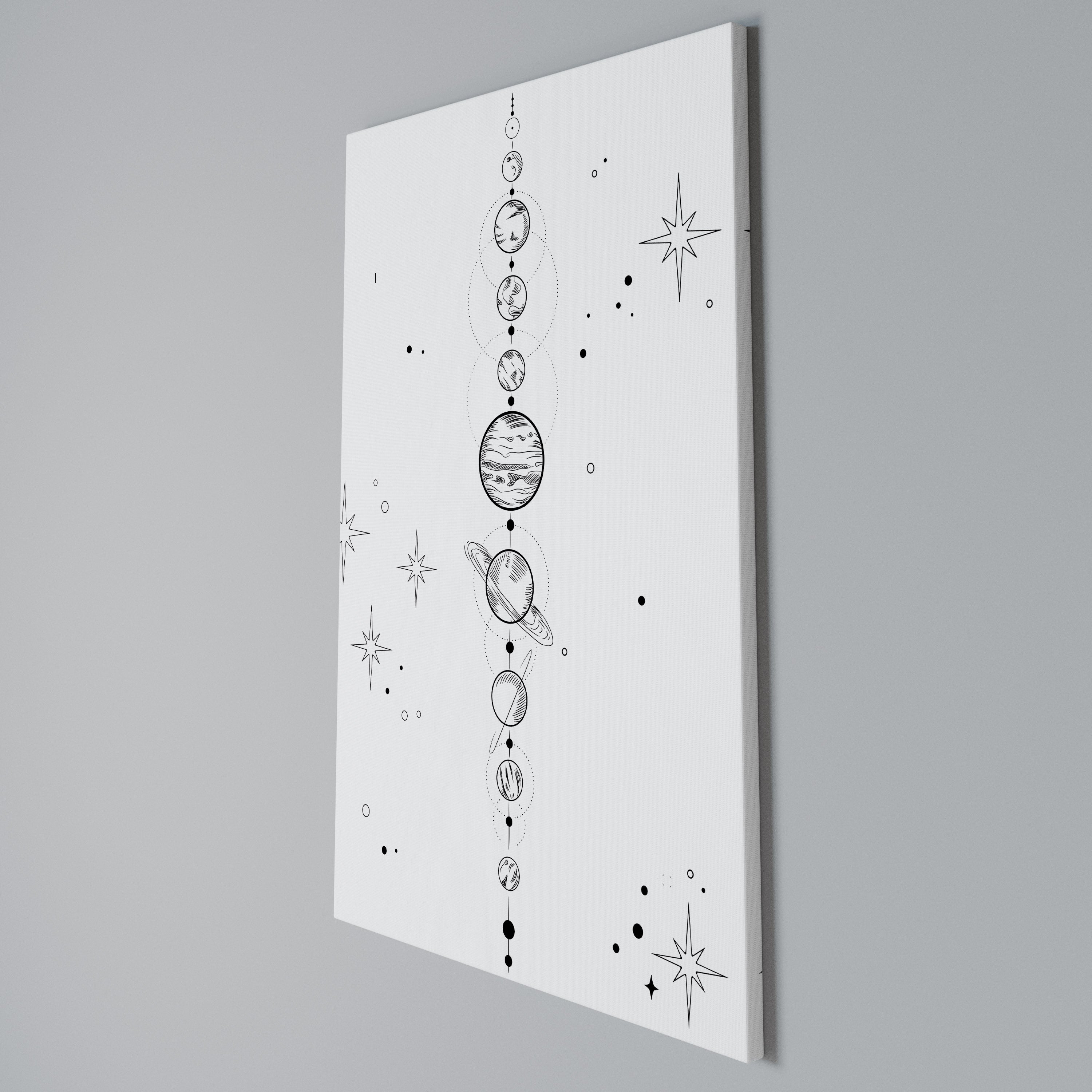 GALAXY OUTLINE Vertical Canvas Print