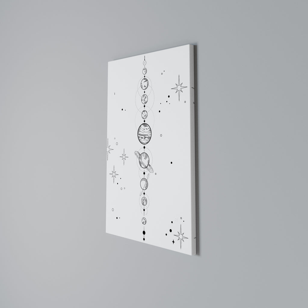 GALAXY OUTLINE Vertical Canvas Print