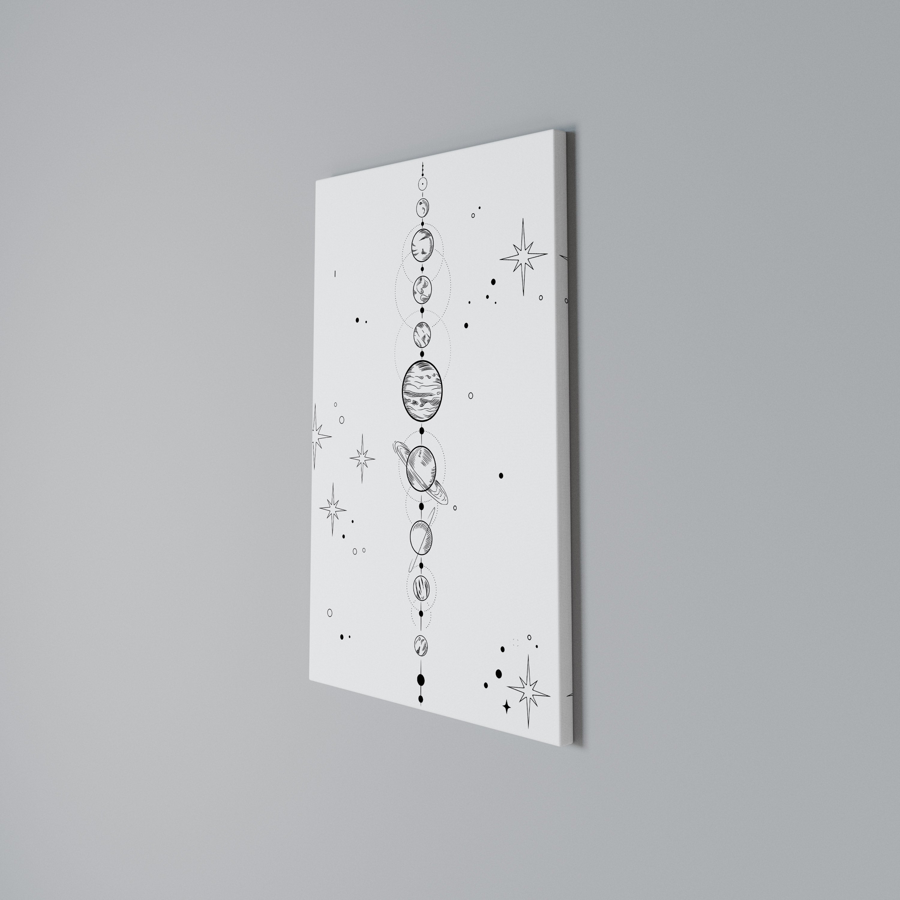 GALAXY OUTLINE Vertical Canvas Print