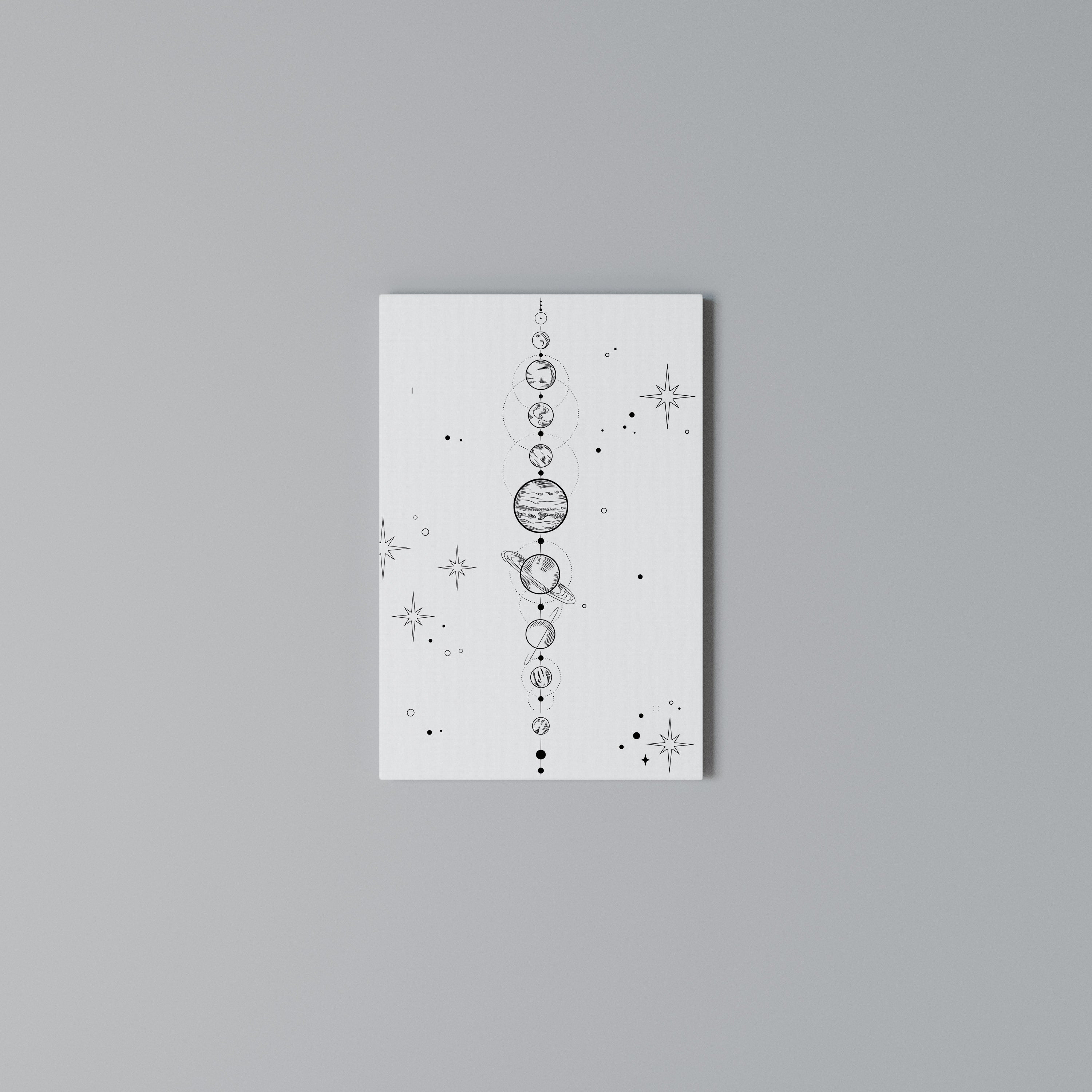 GALAXY OUTLINE Vertical Canvas Print