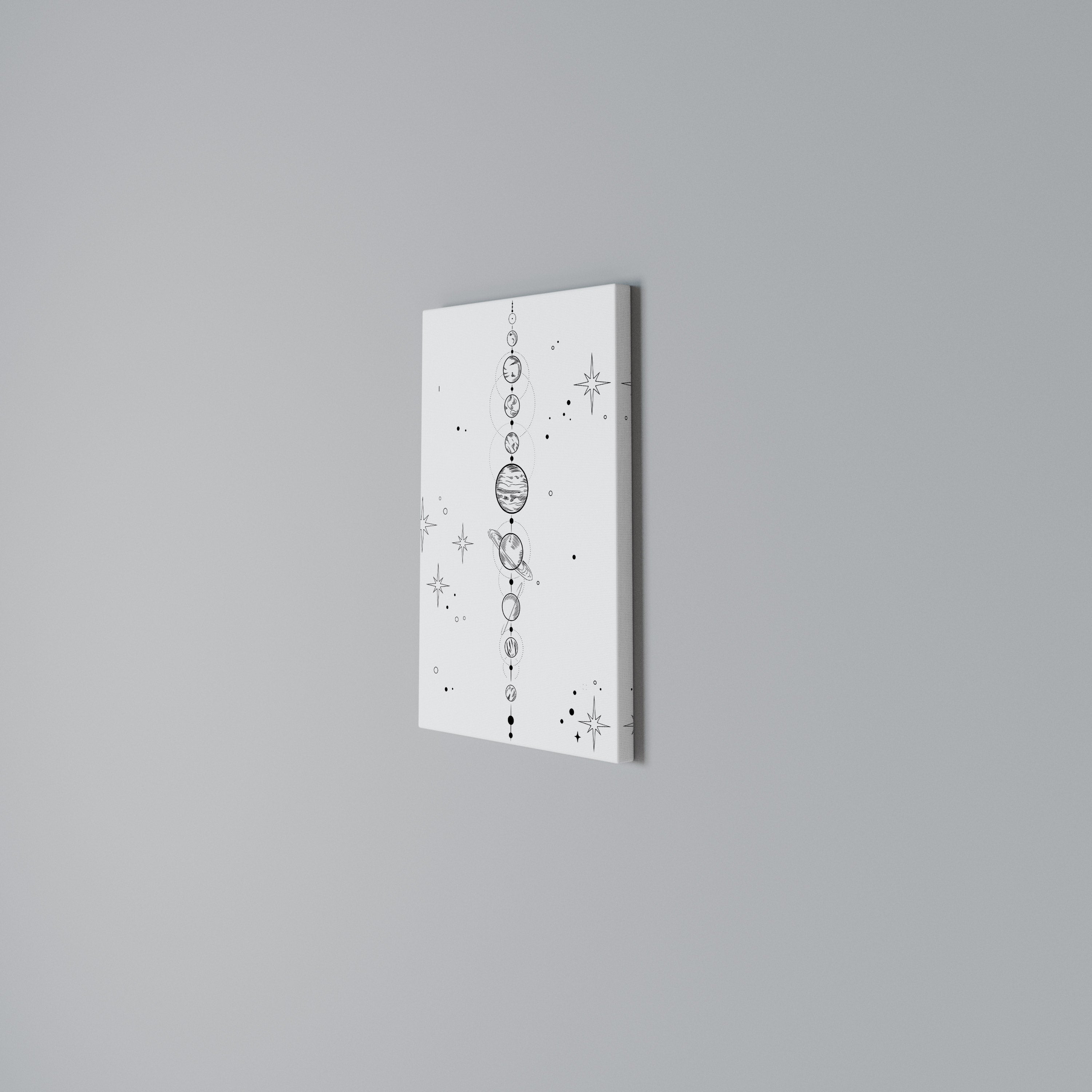 GALAXY OUTLINE Vertical Canvas Print