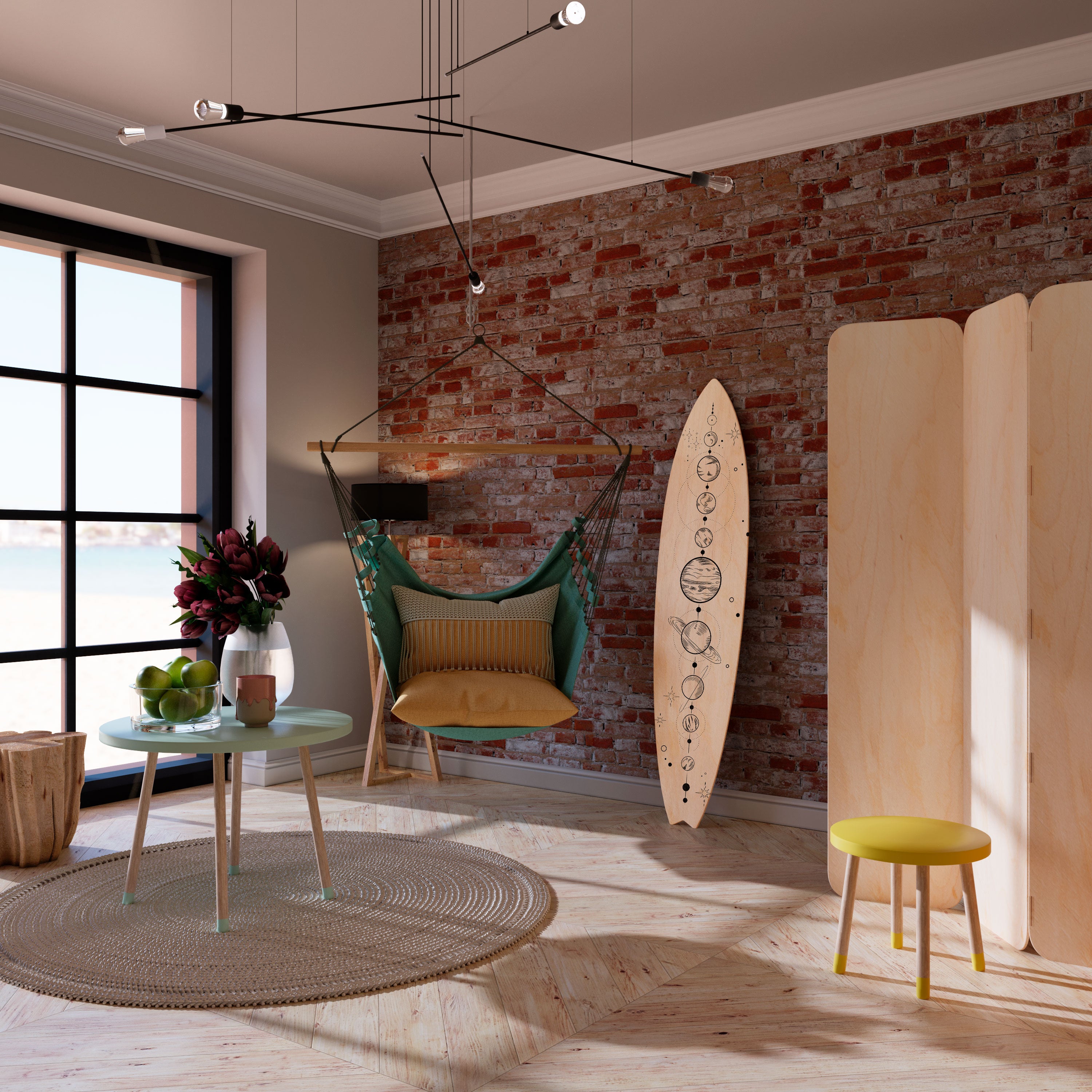 GALAXY OUTLINE Surfboard Decorative Panel