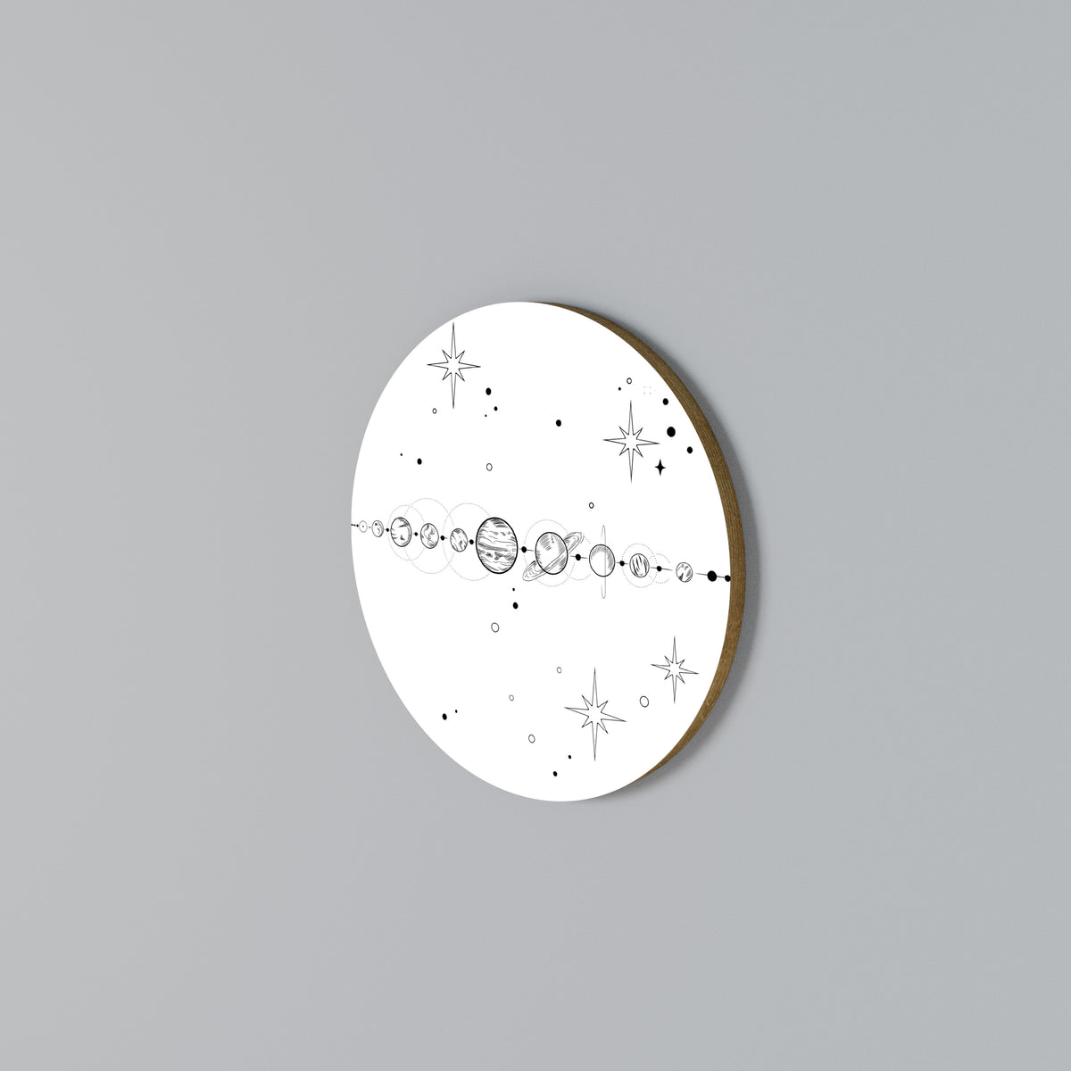 GALAXY OUTLINE Round Wall Art