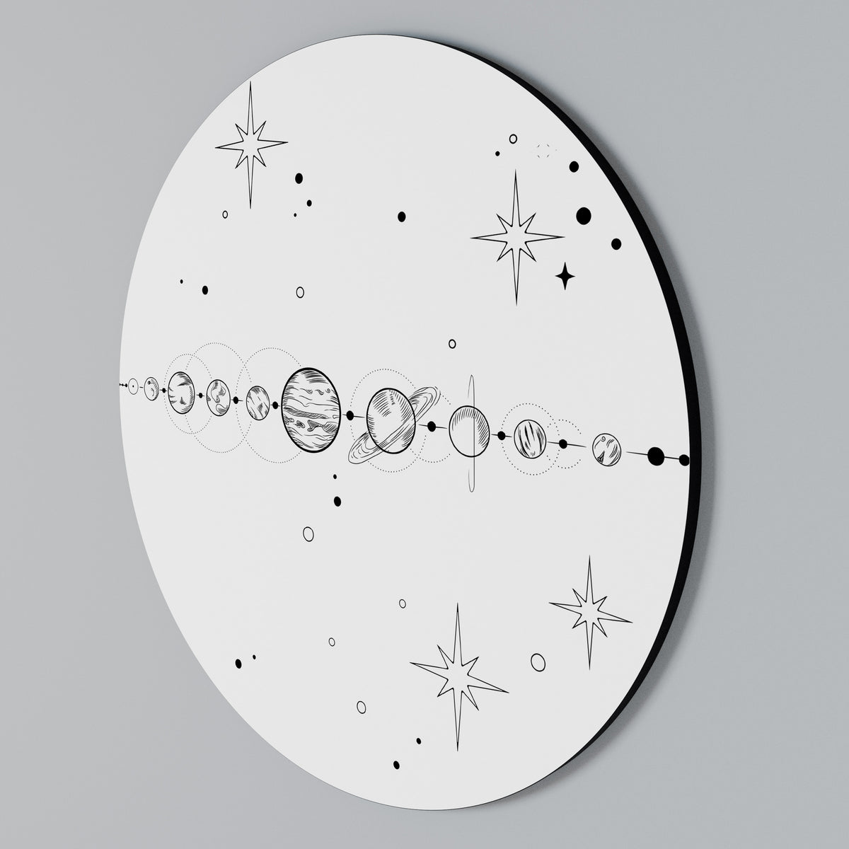 GALAXY OUTLINE Round Wall Art
