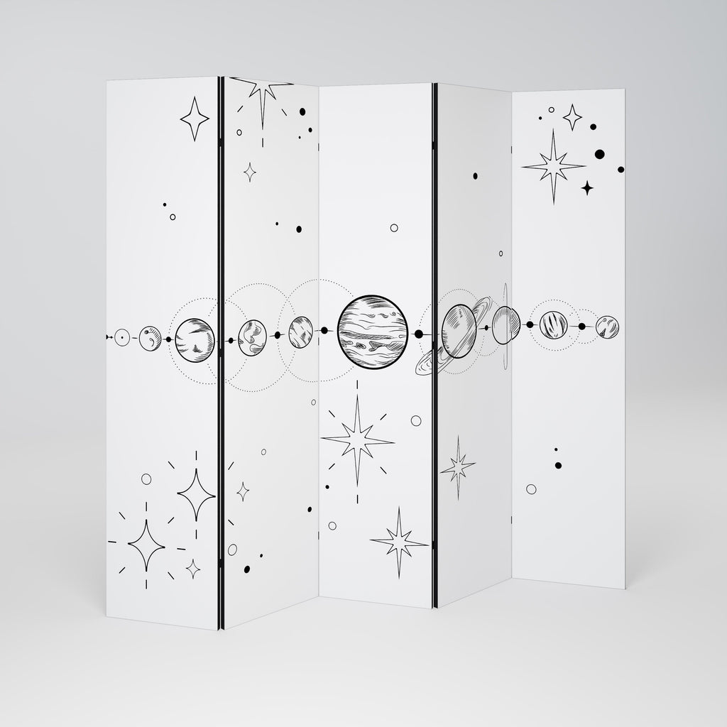 Paravent décoratif à 5 panneaux GALAXY OUTLINE