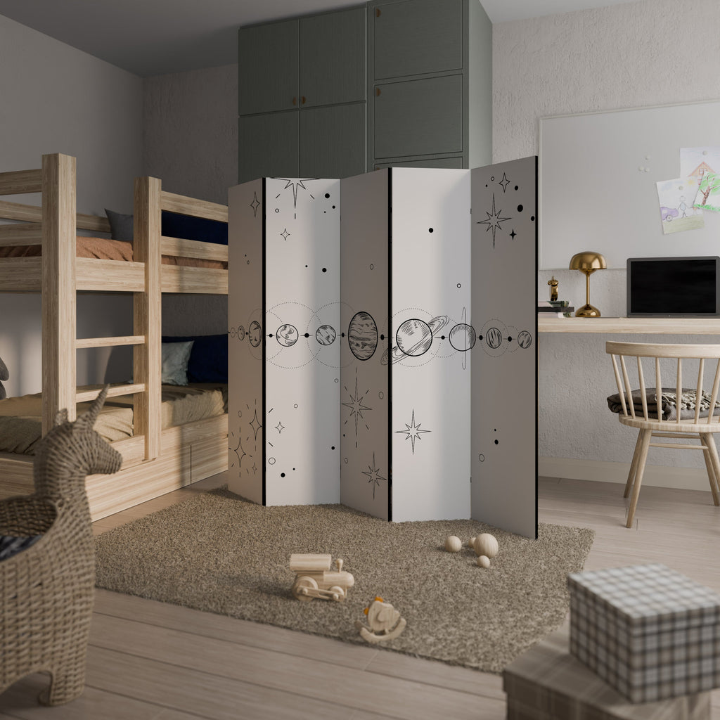 Paravent décoratif à 5 panneaux GALAXY OUTLINE