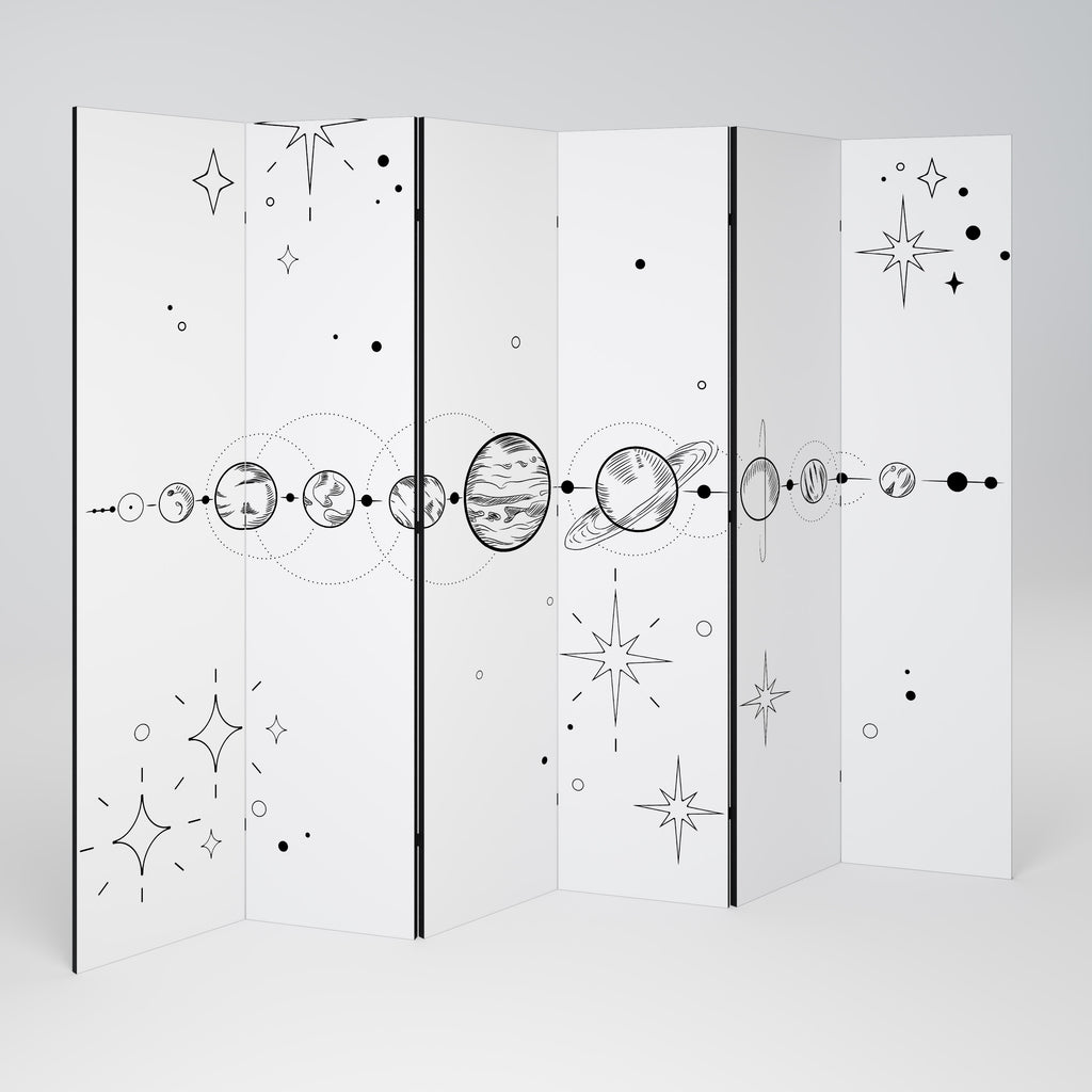 GALAXY OUTLINE 6-Panel Room Divider