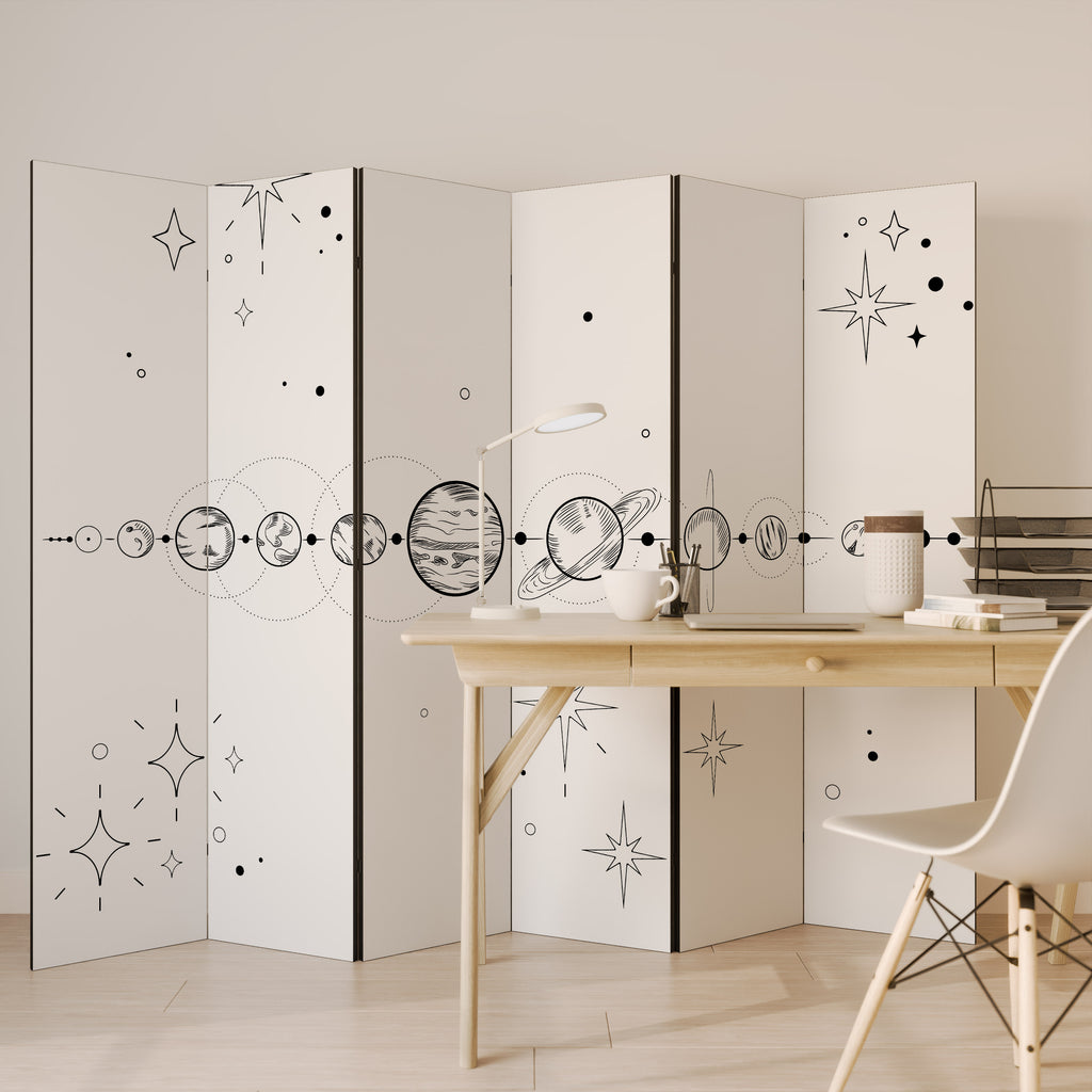 GALAXY OUTLINE 6-Panel Room Divider
