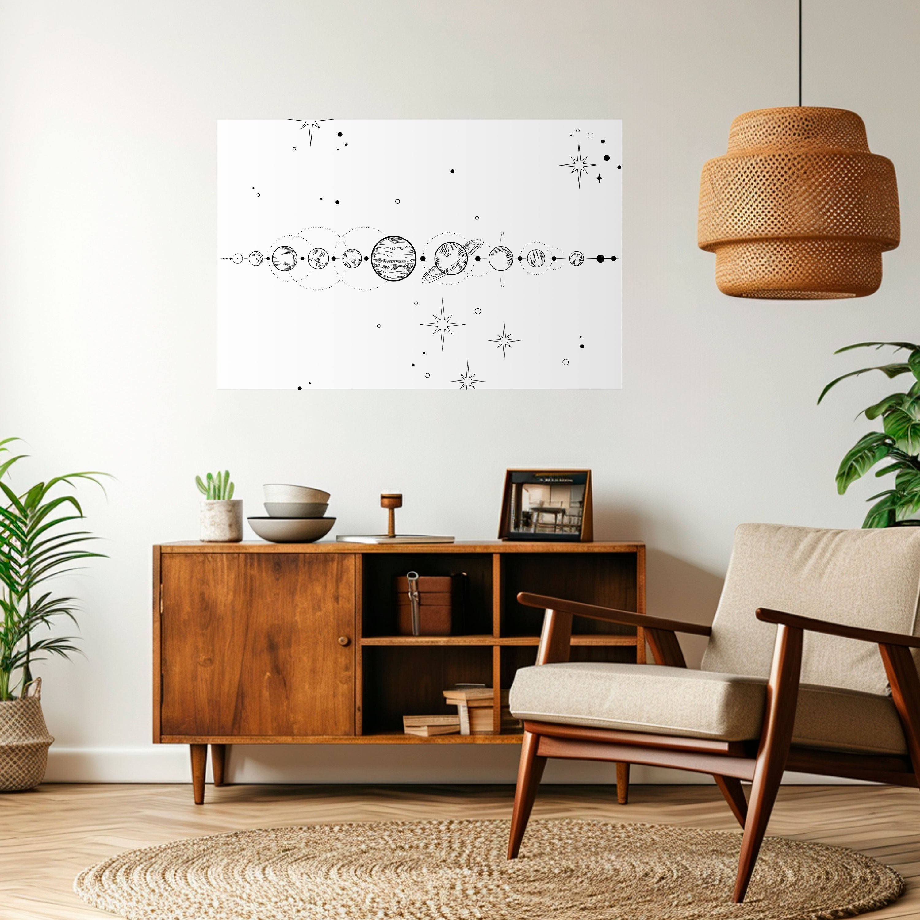 Affiche horizontale autocollante GALAXY OUTLINE
