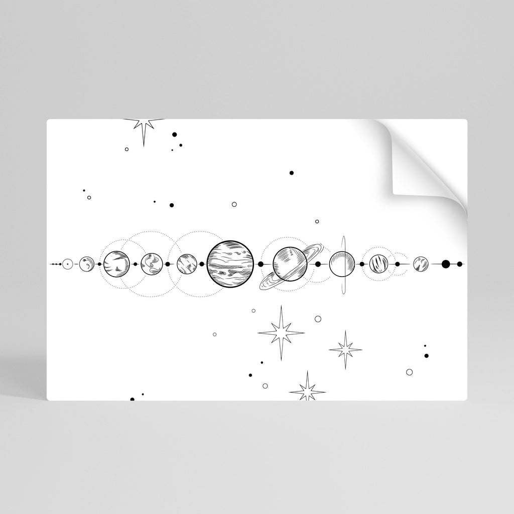 Affiche horizontale autocollante GALAXY OUTLINE