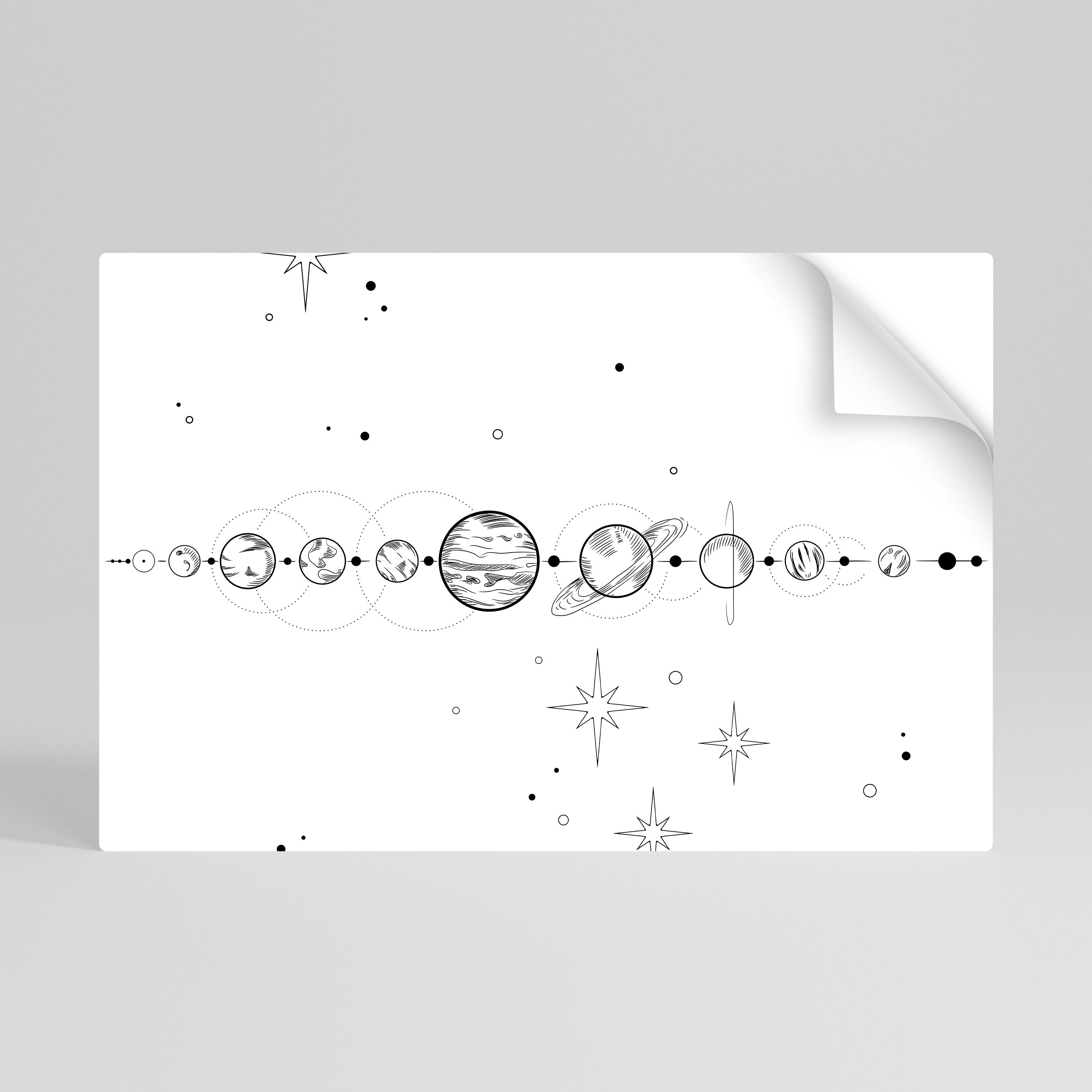 Affiche horizontale autocollante GALAXY OUTLINE