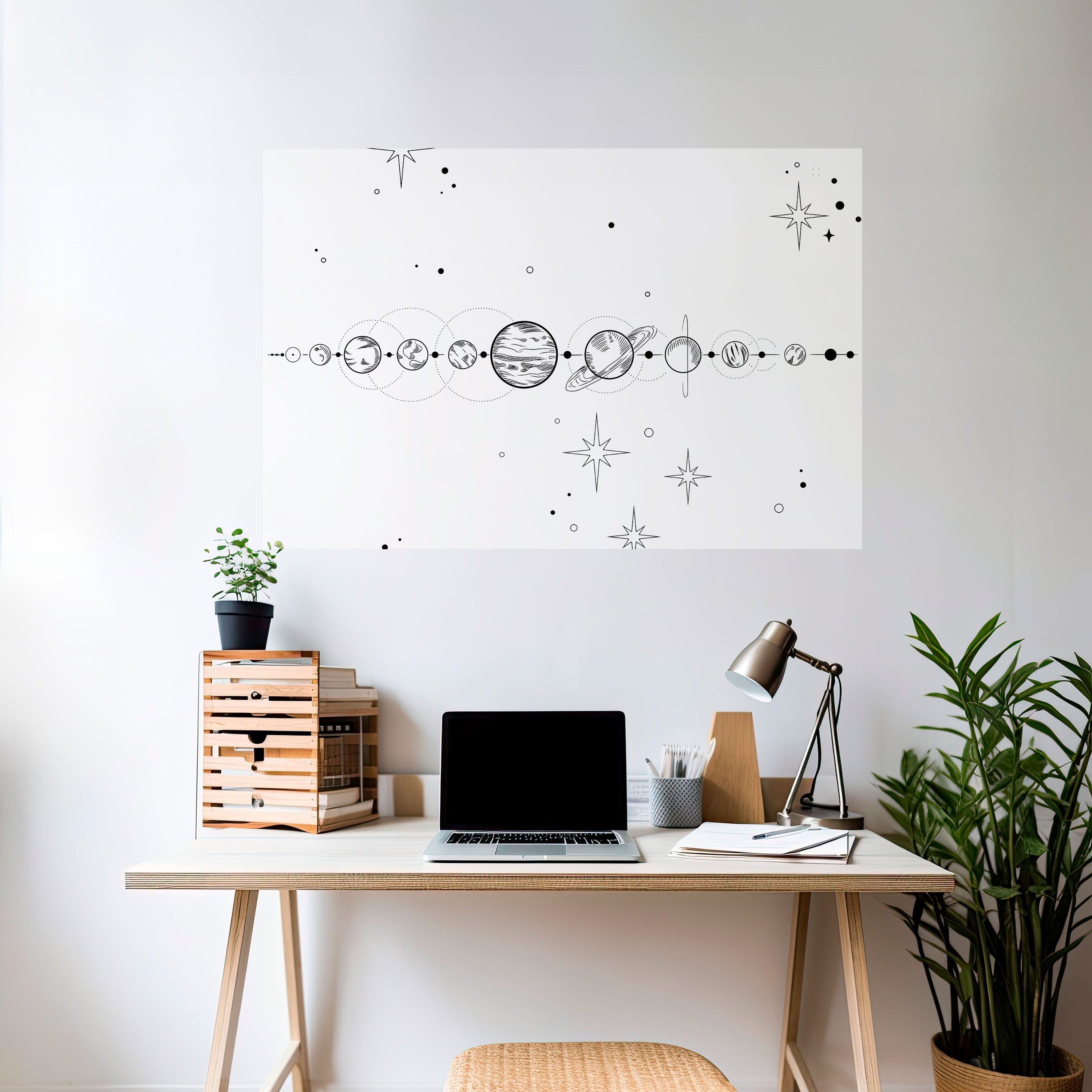 Affiche horizontale autocollante GALAXY OUTLINE