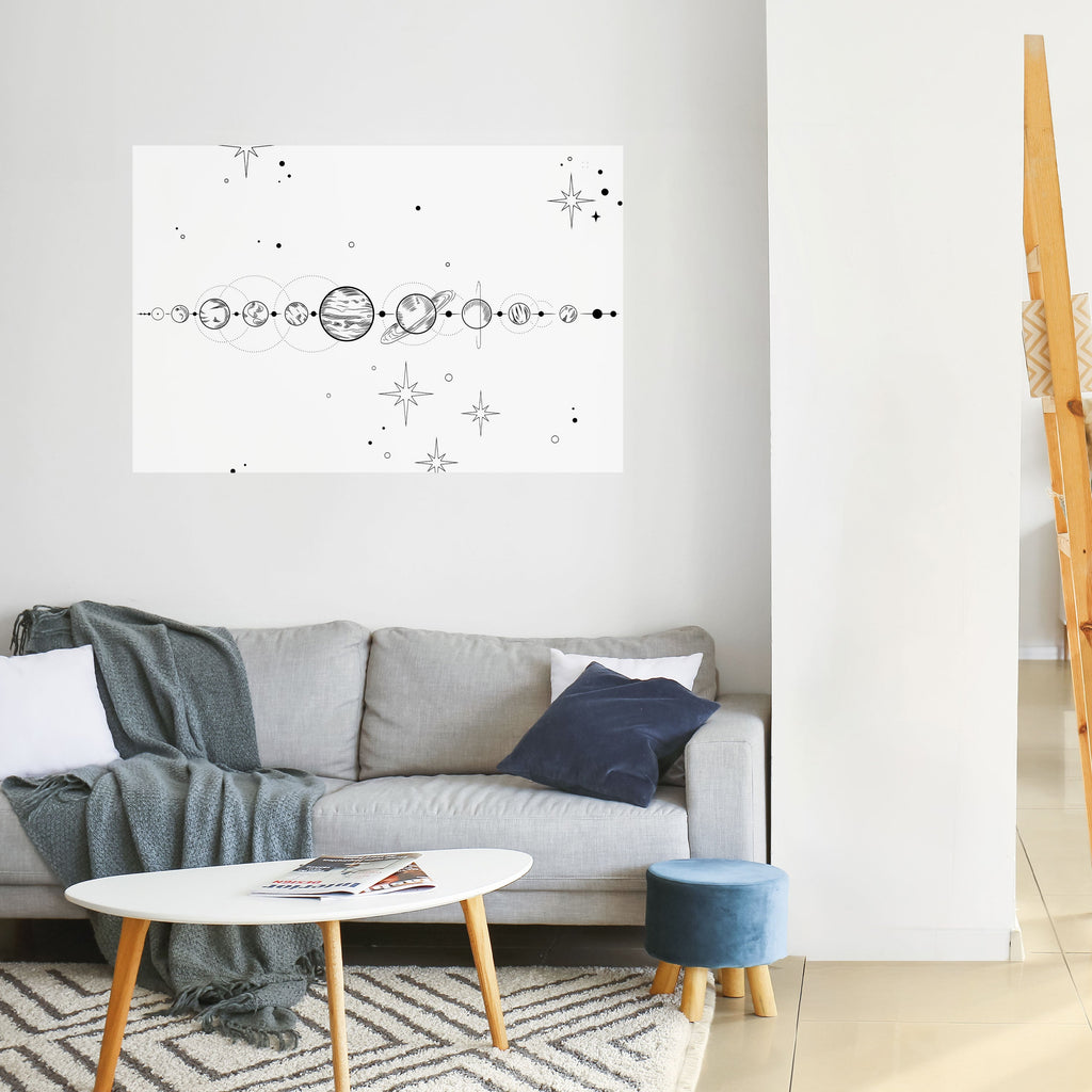 Affiche horizontale autocollante GALAXY OUTLINE