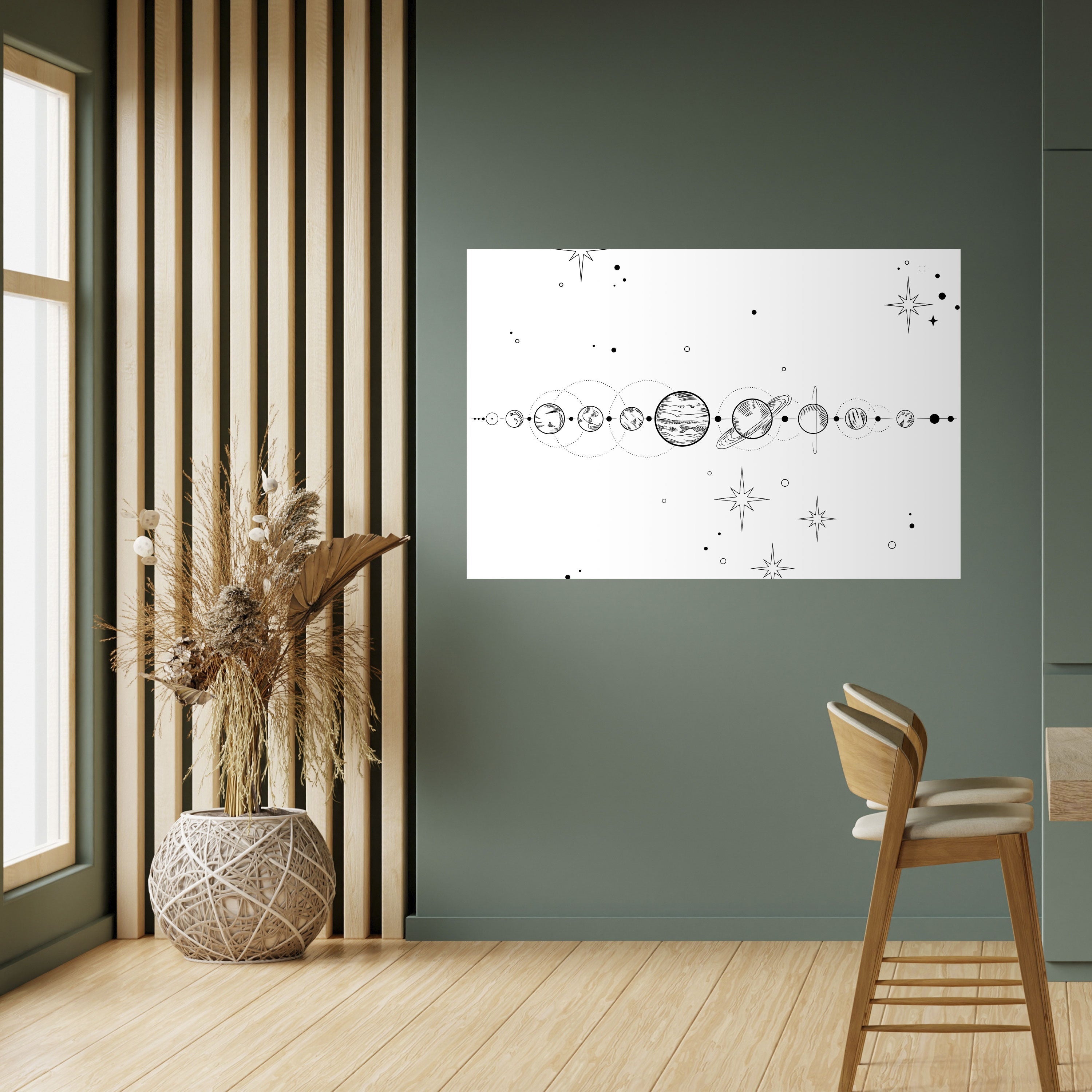 Affiche horizontale autocollante GALAXY OUTLINE