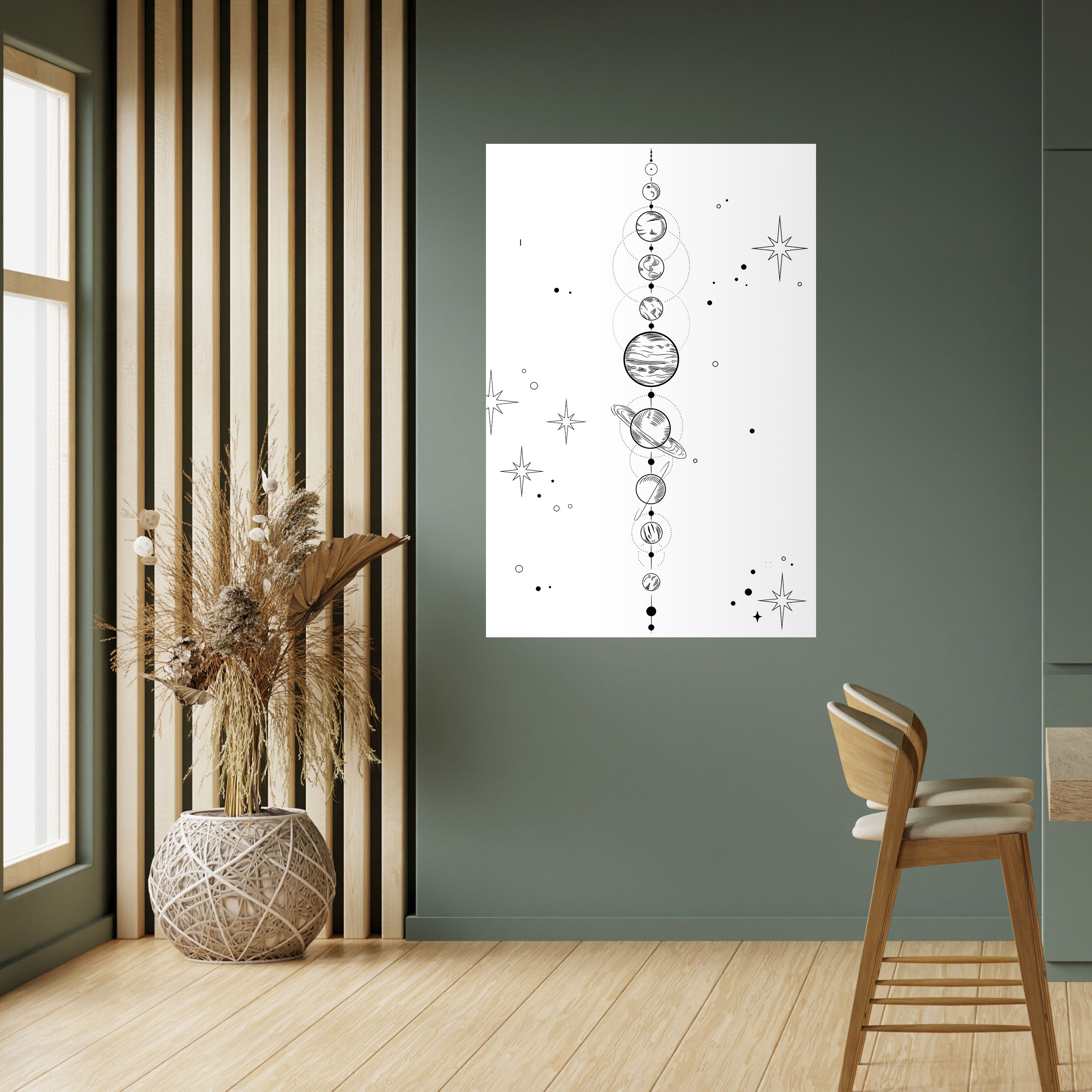 Affiche verticale autocollante GALAXY OUTLINE