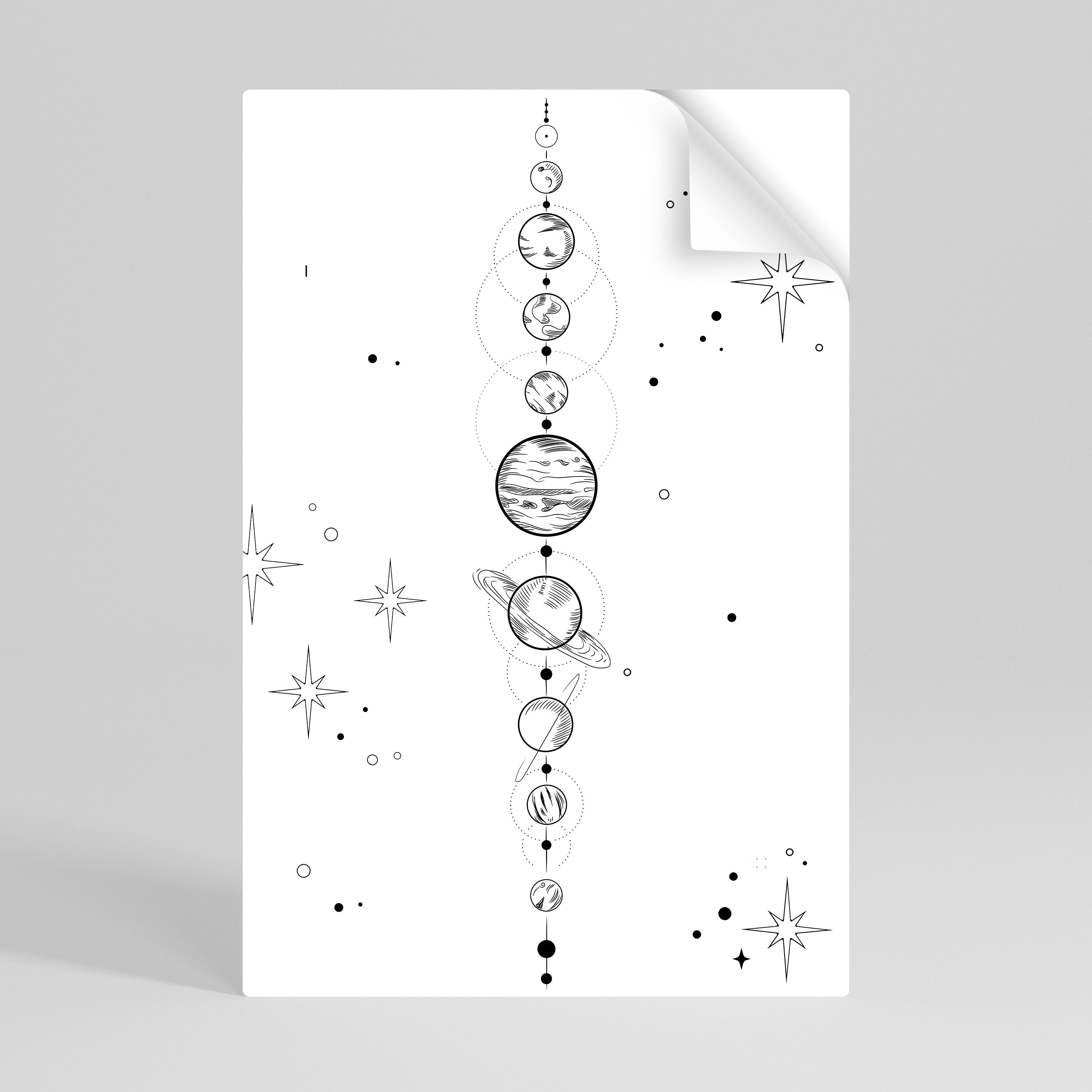 GALAXY OUTLINE Peel and Stick Vertical Poster