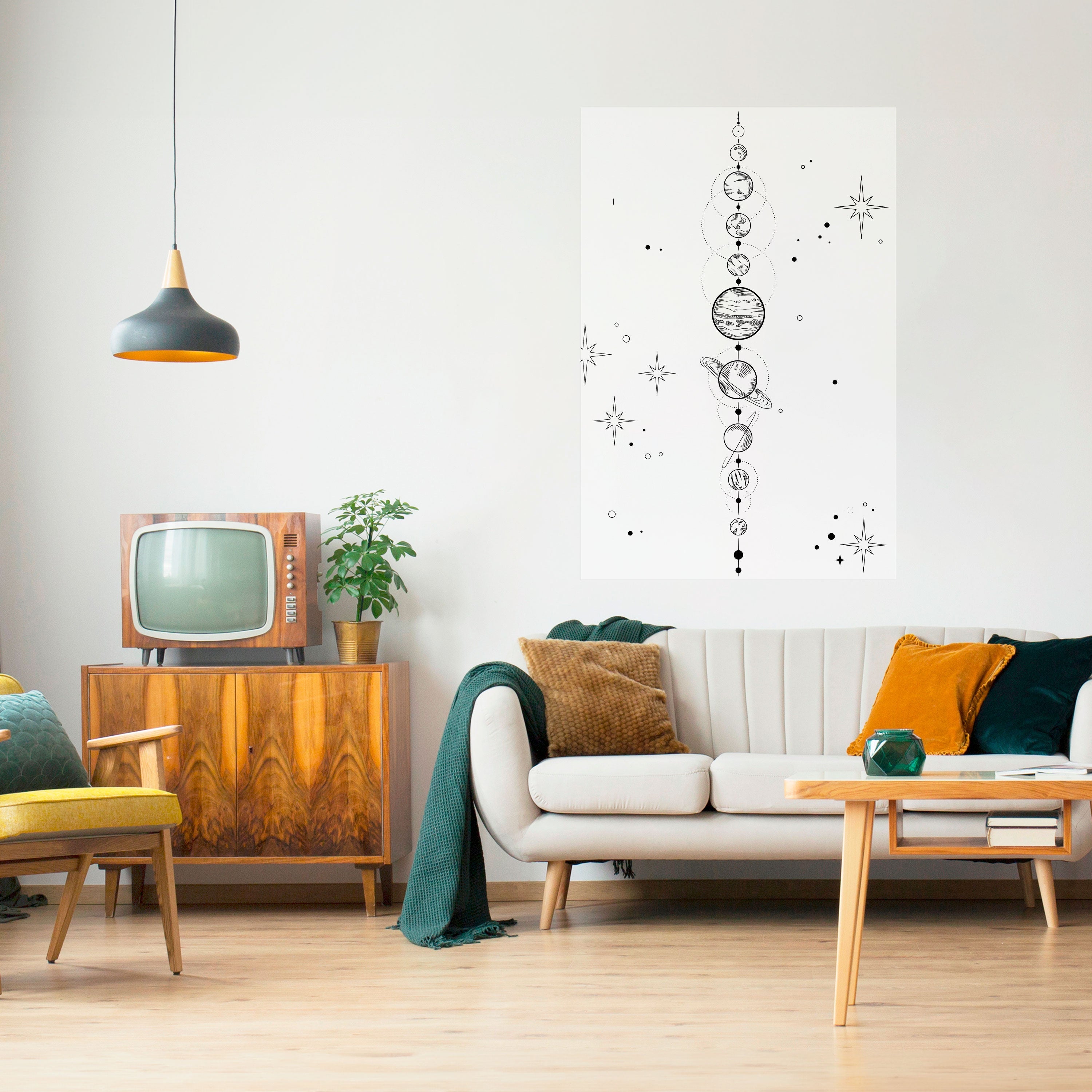 Affiche verticale autocollante GALAXY OUTLINE