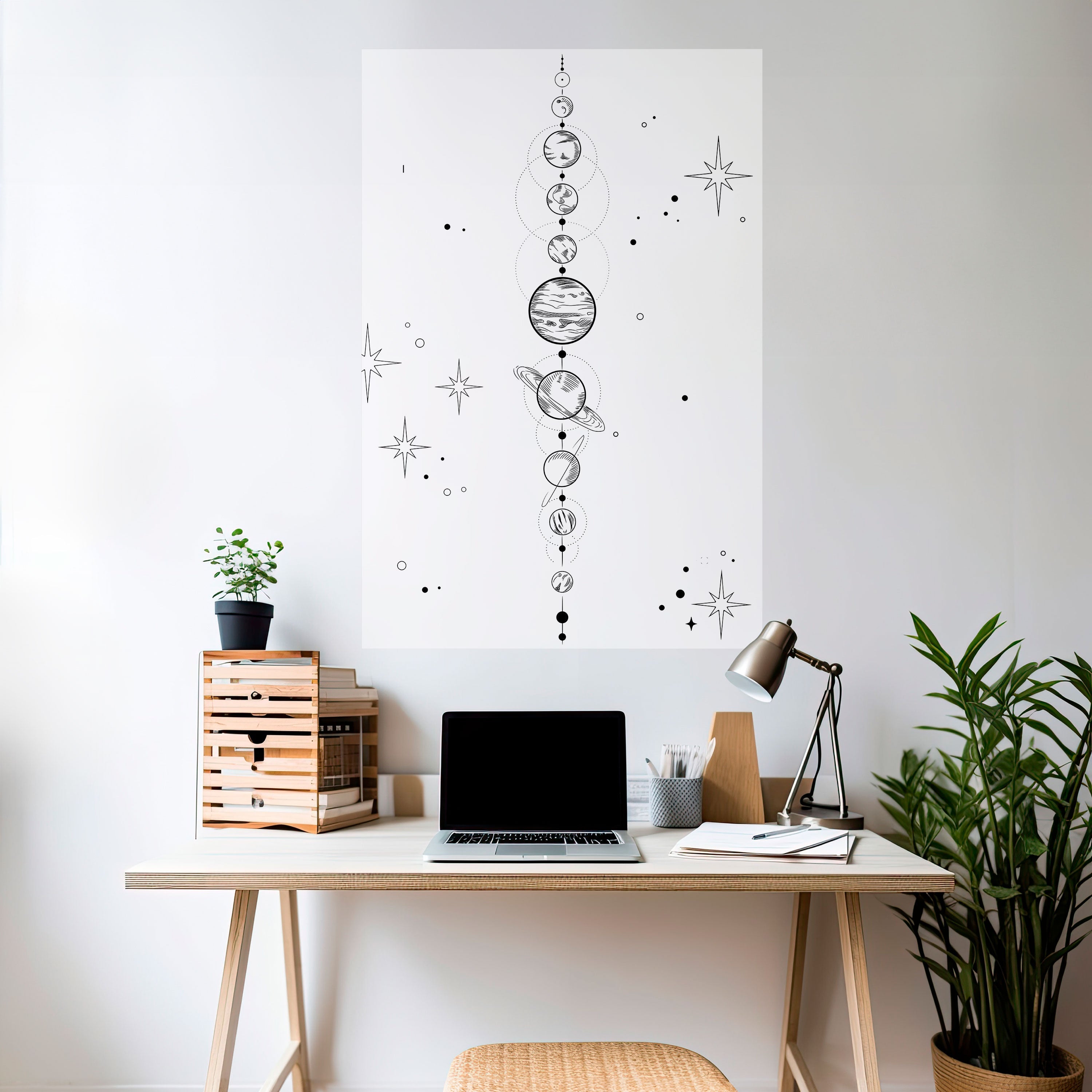 Affiche verticale autocollante GALAXY OUTLINE