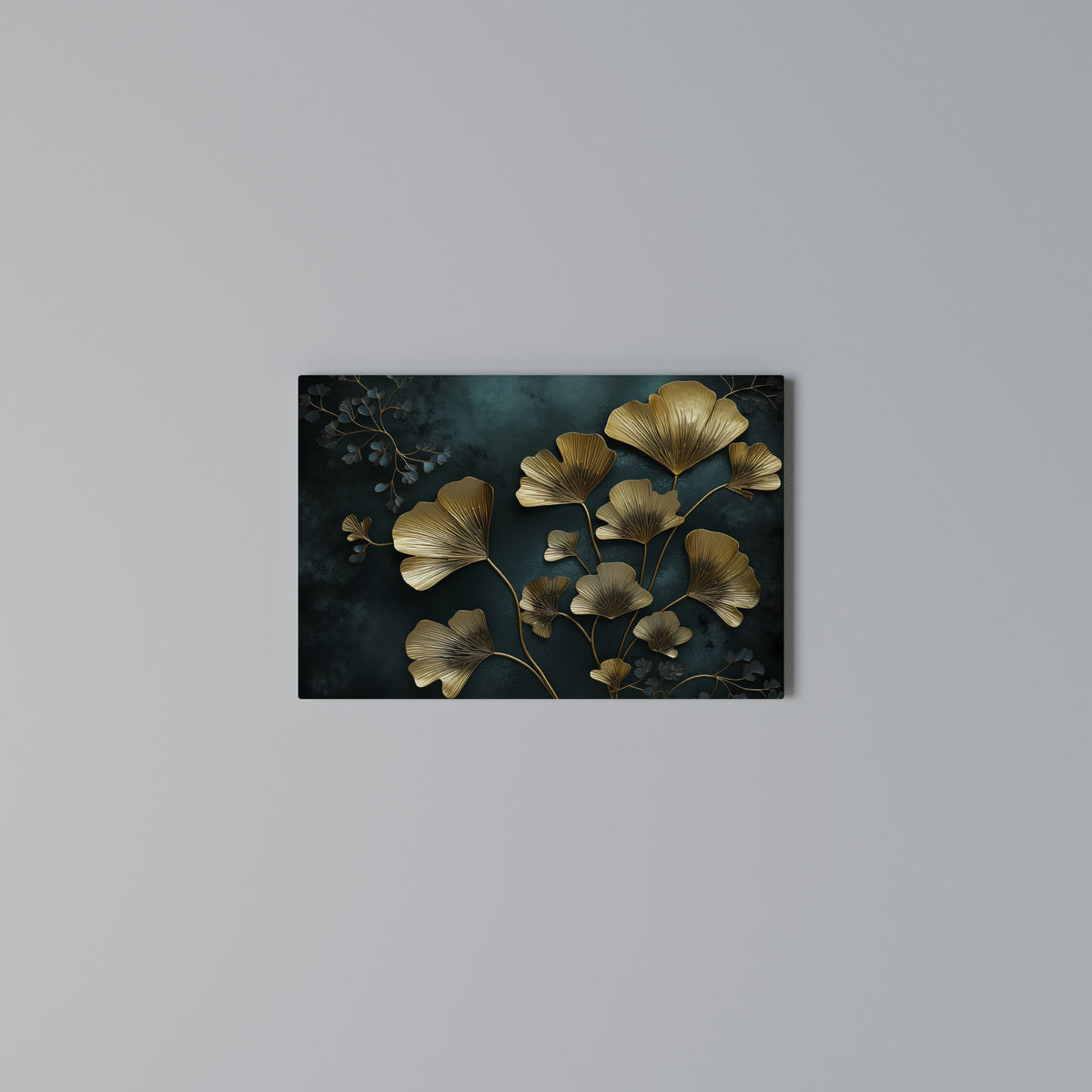 GOLDEN FLORA FANTASY Horizontal Canvas Print