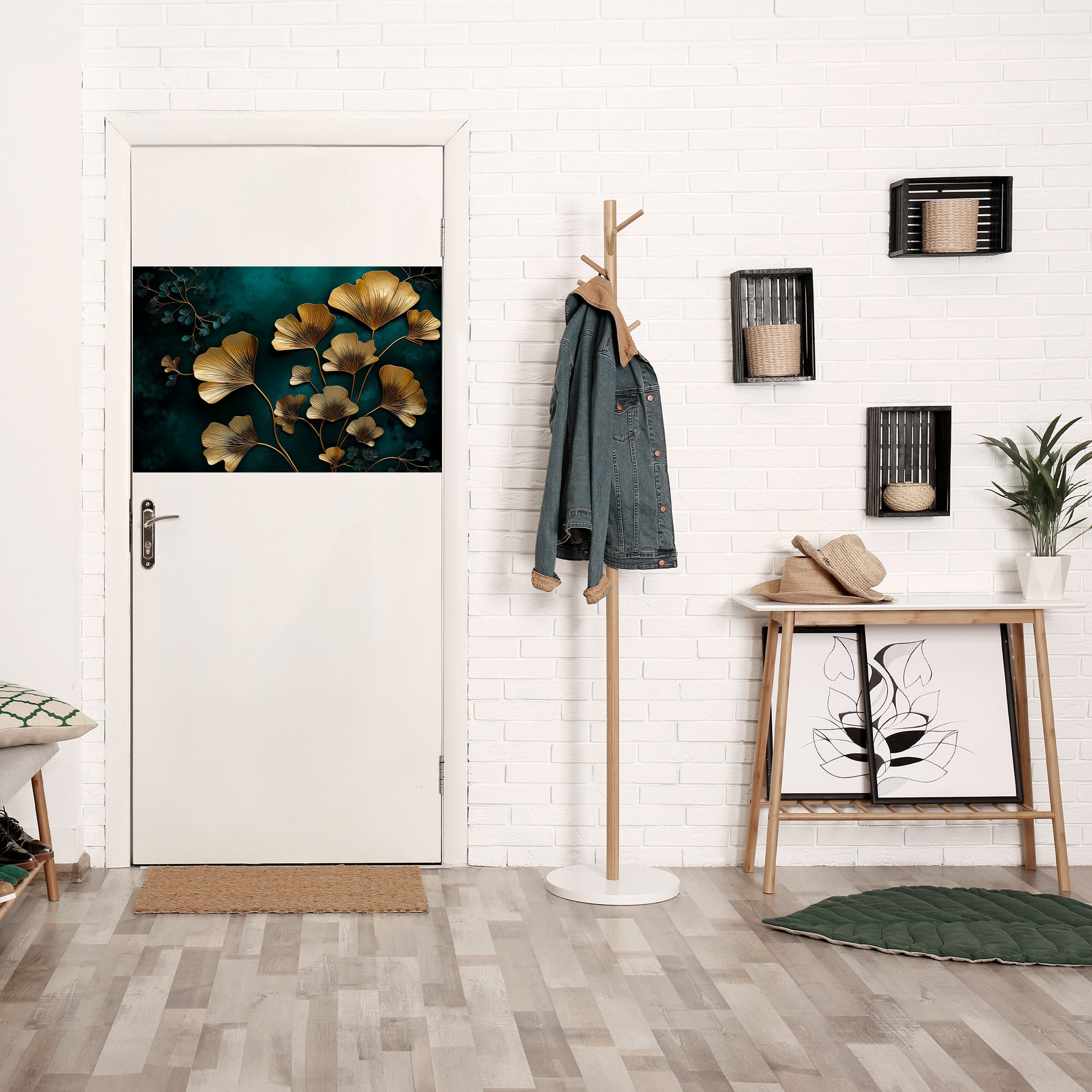 Affiche horizontale autocollante GOLDEN FLORA FANTASY