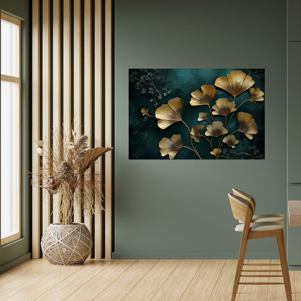 Affiche horizontale autocollante GOLDEN FLORA FANTASY