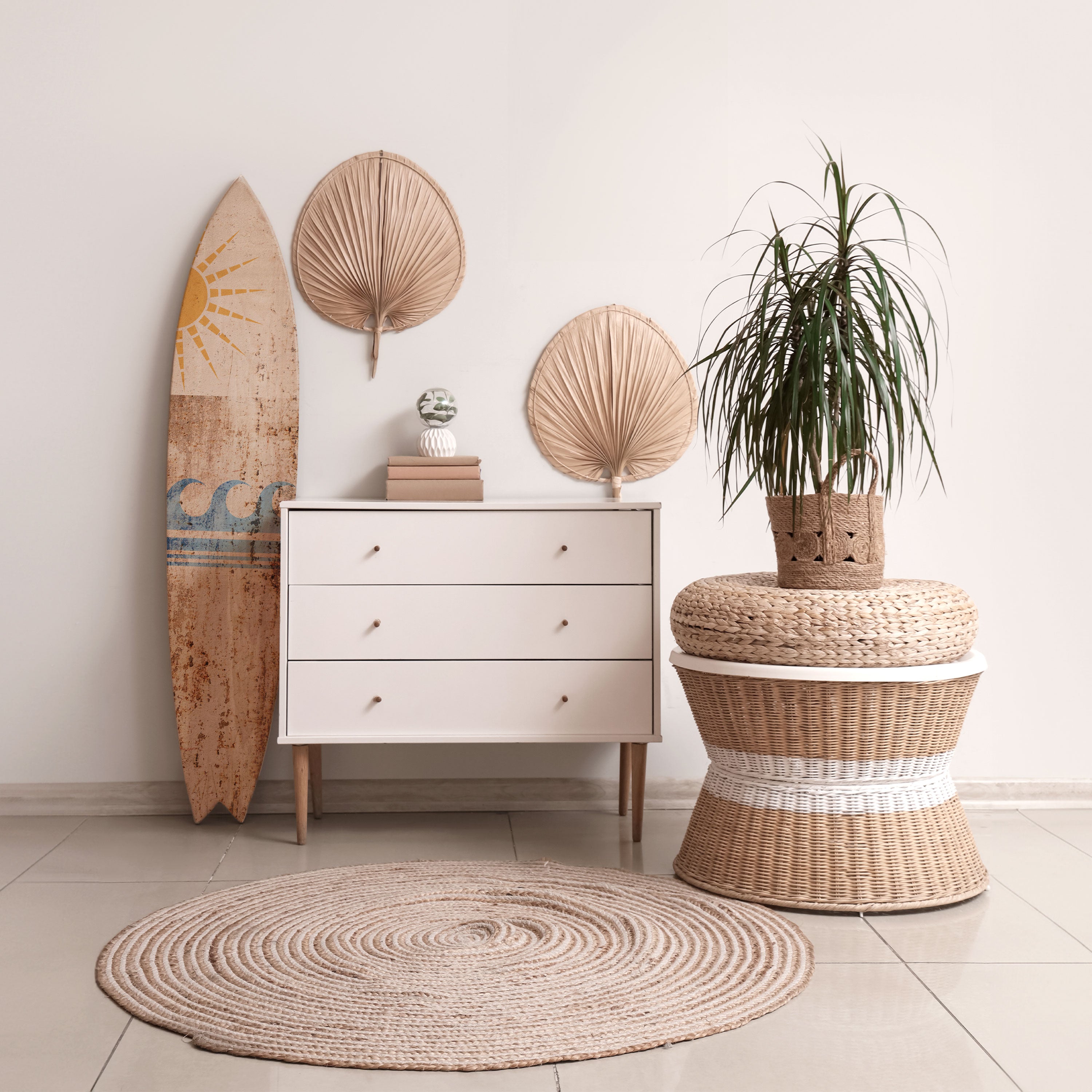 SUN-KISSED WAVES Surfboard Decorative Panel