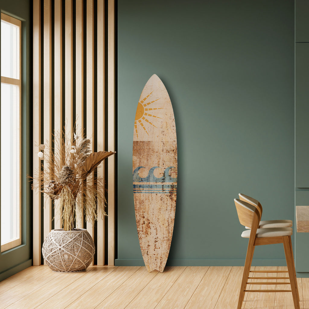 SUN-KISSED WAVES Surfboard Decorative Panel