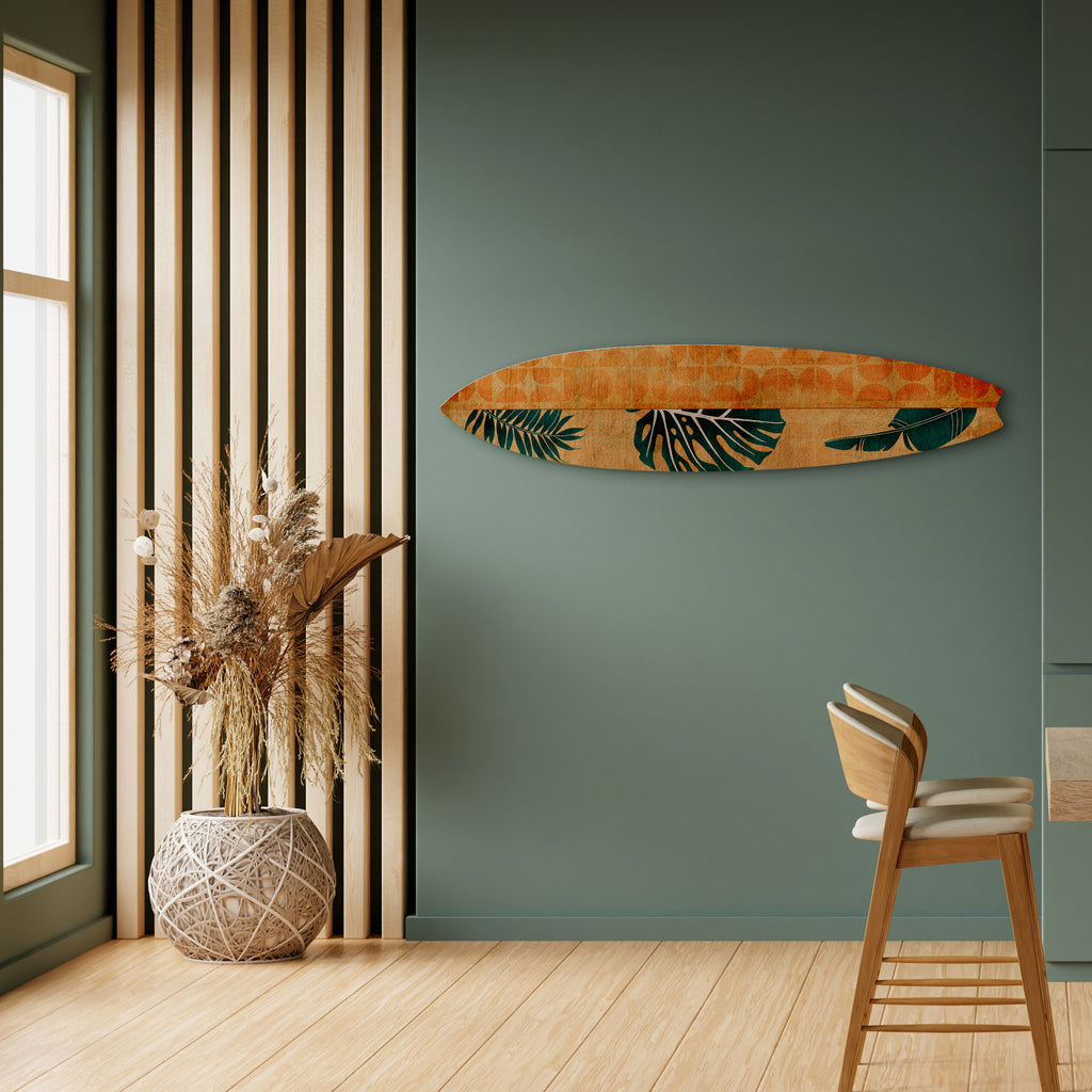 PALM LEAF SURFBOARD Surfboard Decorative Panel